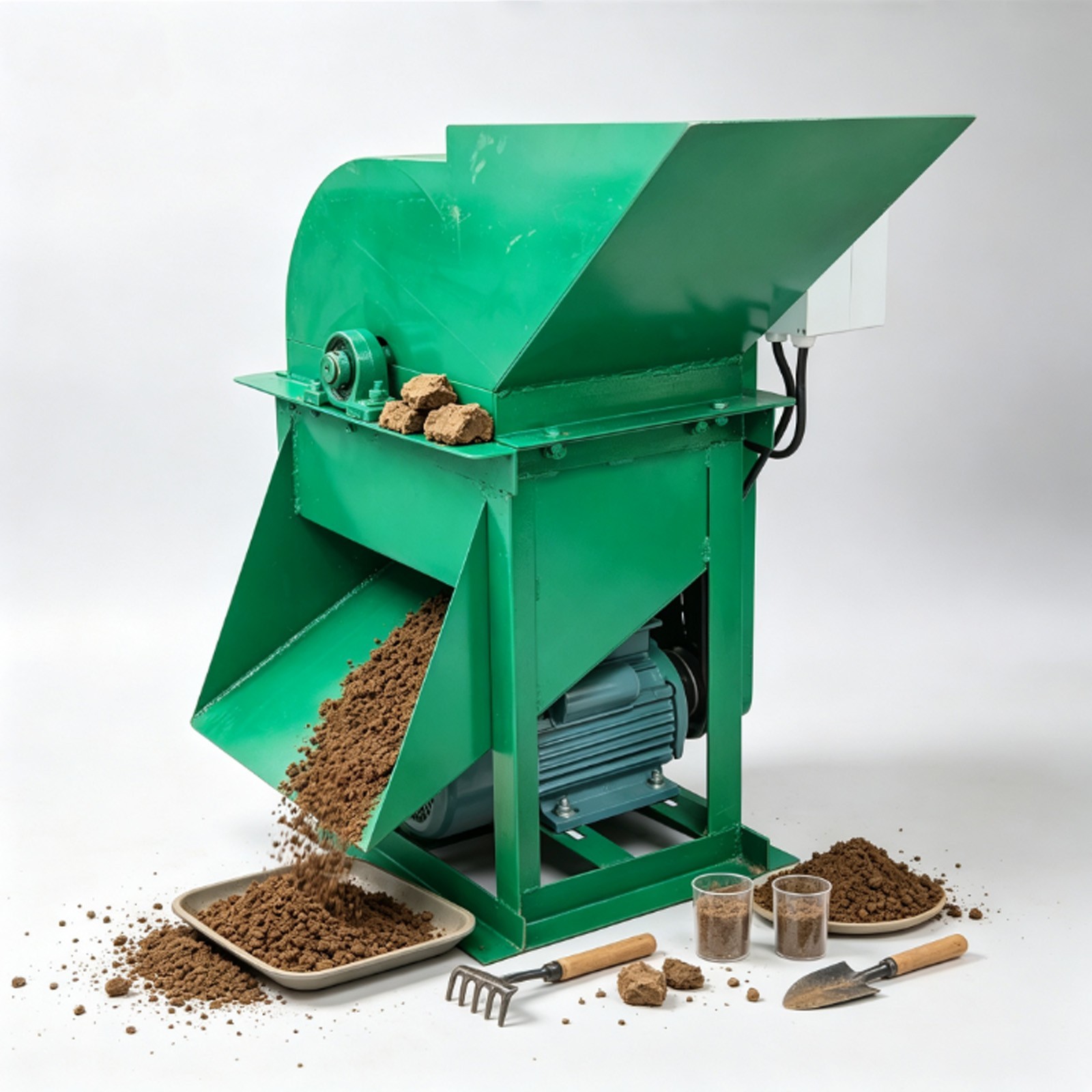220V Soil Crusher 3mm Mesh Screen 2-3T/H Compost Fertilizer Shattering Machine