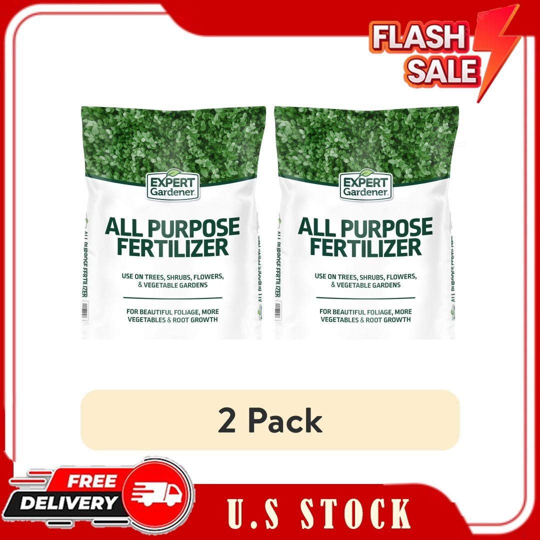 (2 Pack) Expert Gardener All Purpose 10-10-10 Plant Fertilizer, 40 lb