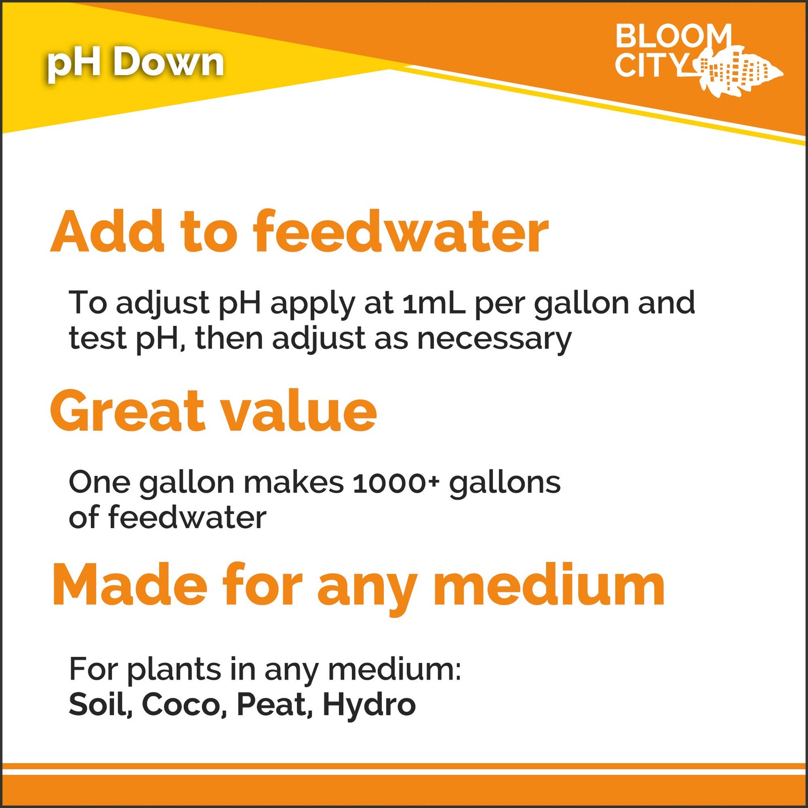 pH Down Liquid Adjuster for Hydroponics & Soil 32 oz Solution