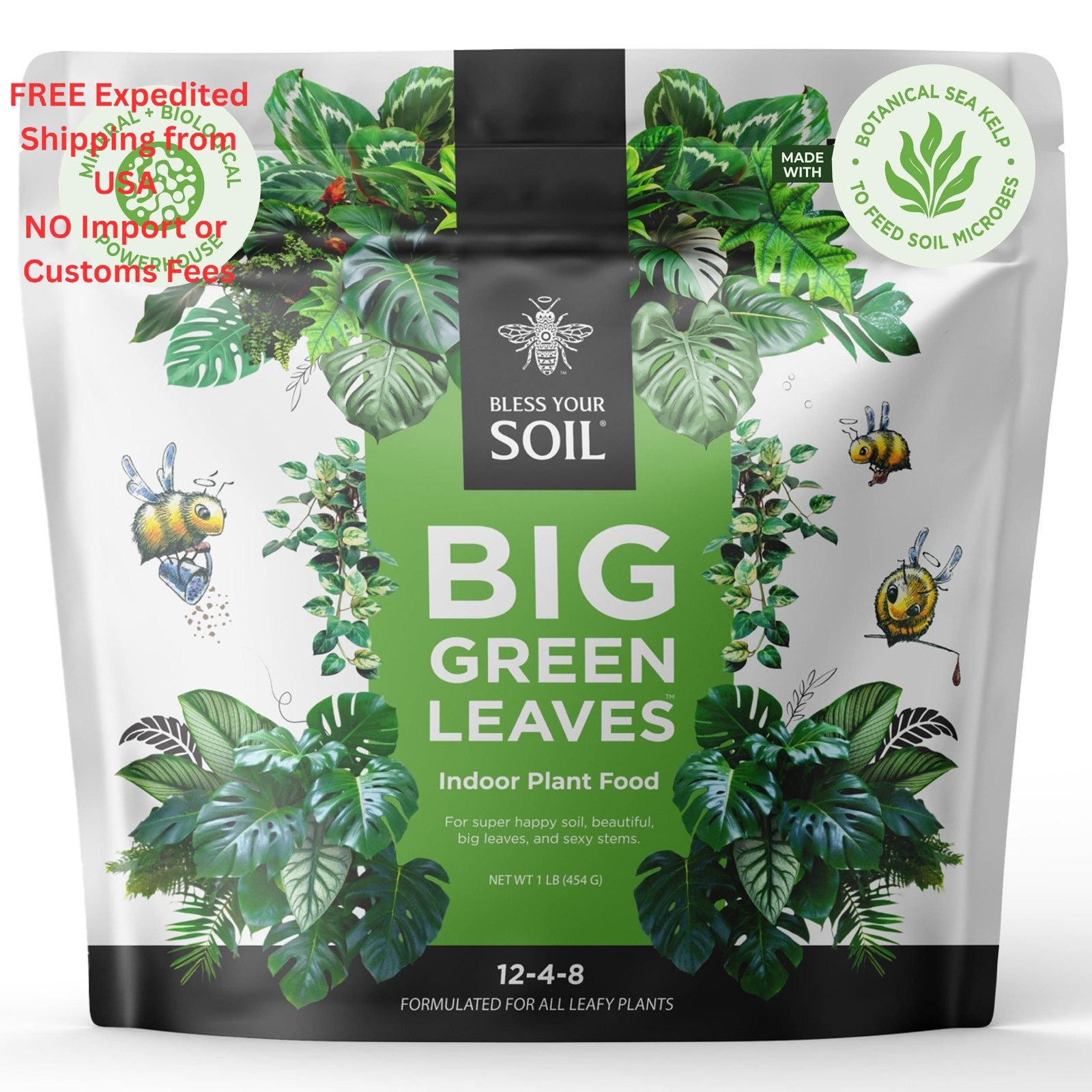 Big Green Leaves Indoor Plant Food – 4X Concentrated Houseplant Fertilizer…