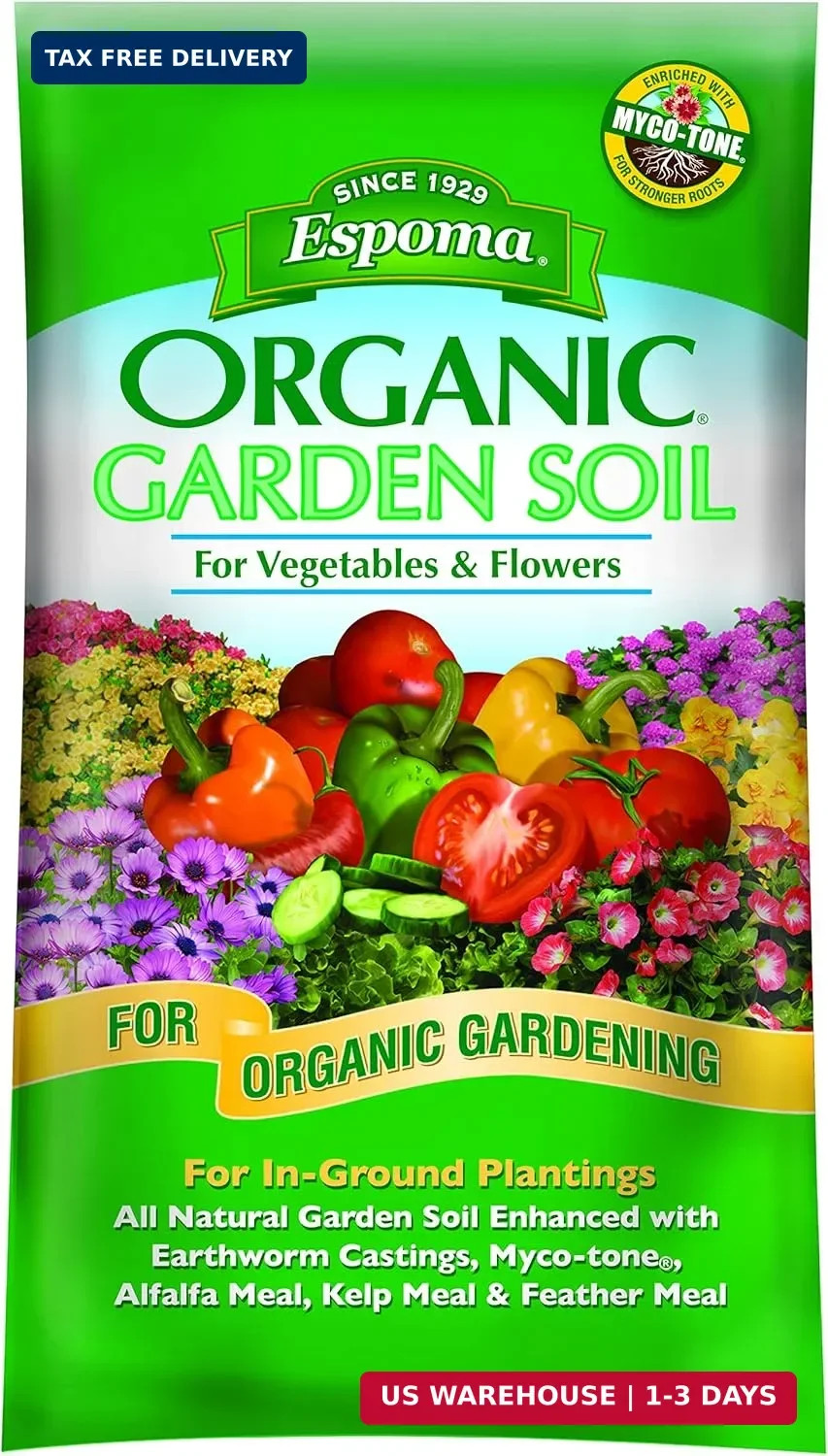 Organic Vegetable & Flower Garden Soil Natural and Organic in Ground Planting Mi