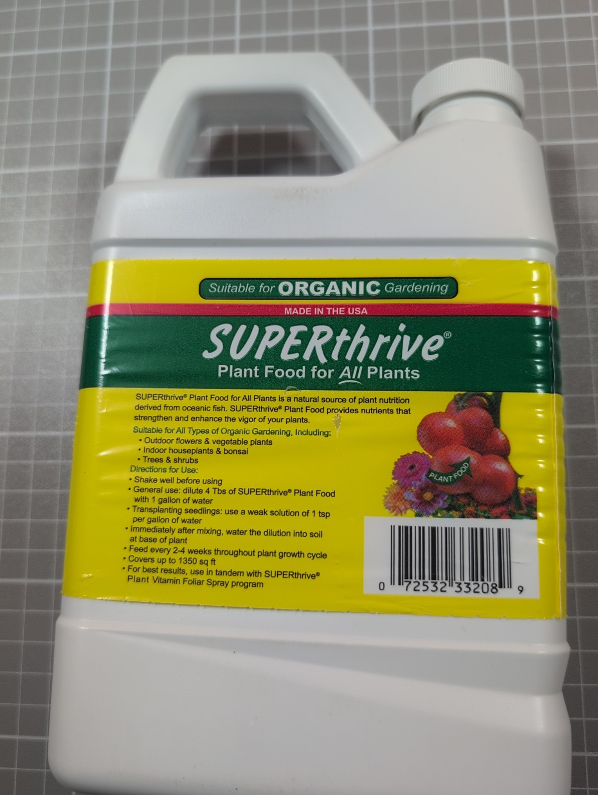 SUPERthrive Liquid Organic All Purpose Plant Food 1QT- Boost Growth and Health