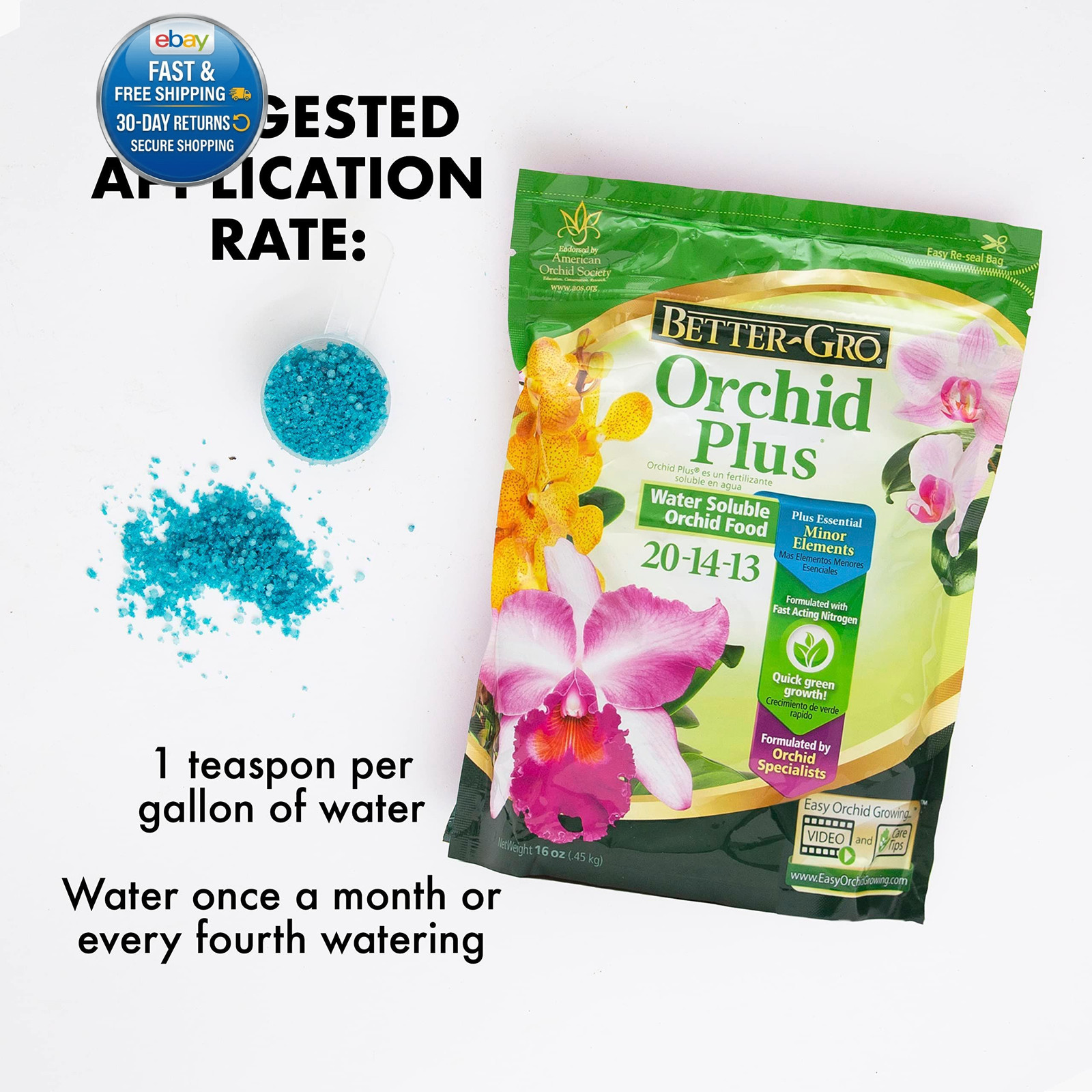 Orchid Plus 20-14-13 – Urea-Free Pack of 1, Original Version
