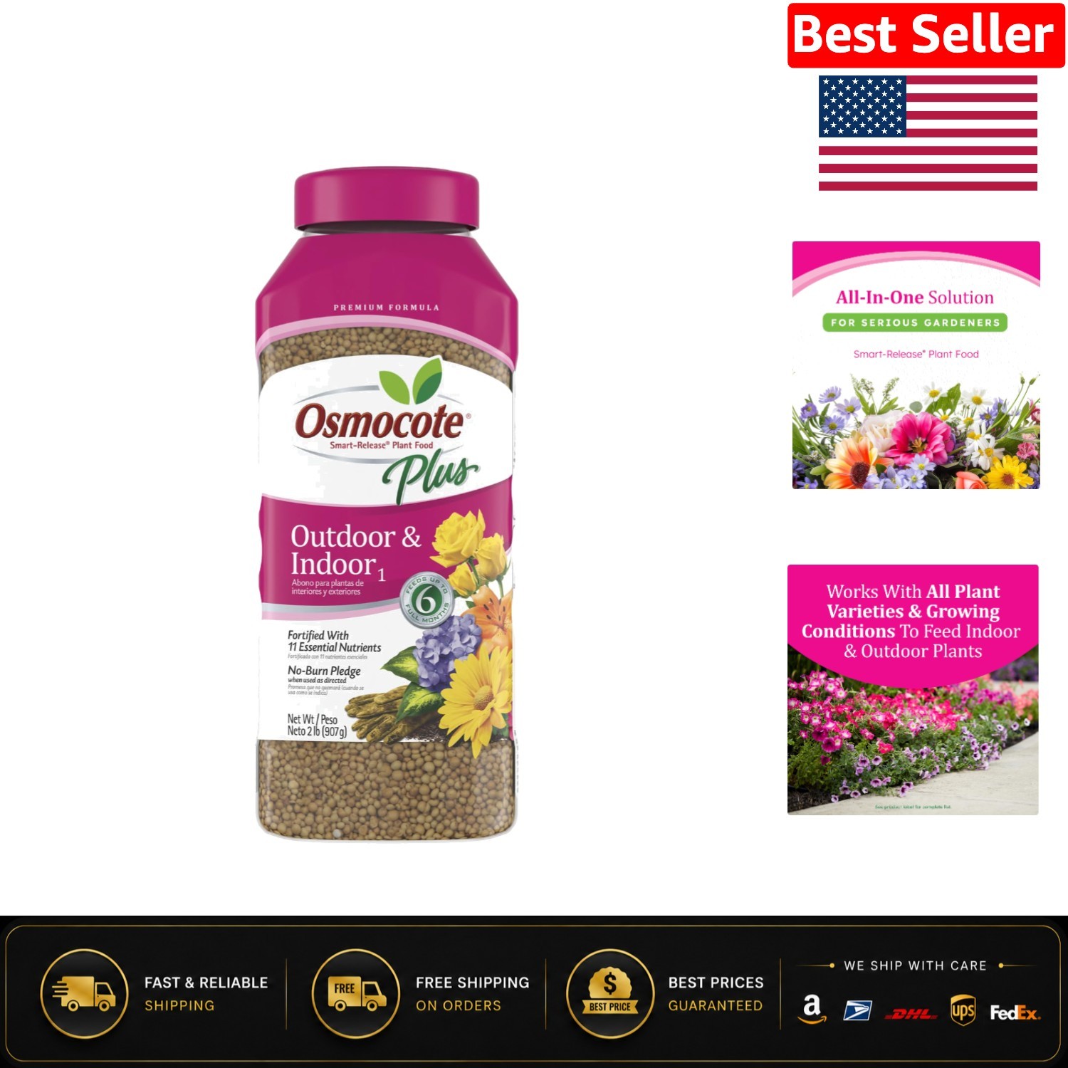 Continuous Release 2 lb Plant Food Granules | 11 Nutrients for Indoor & Outdoor