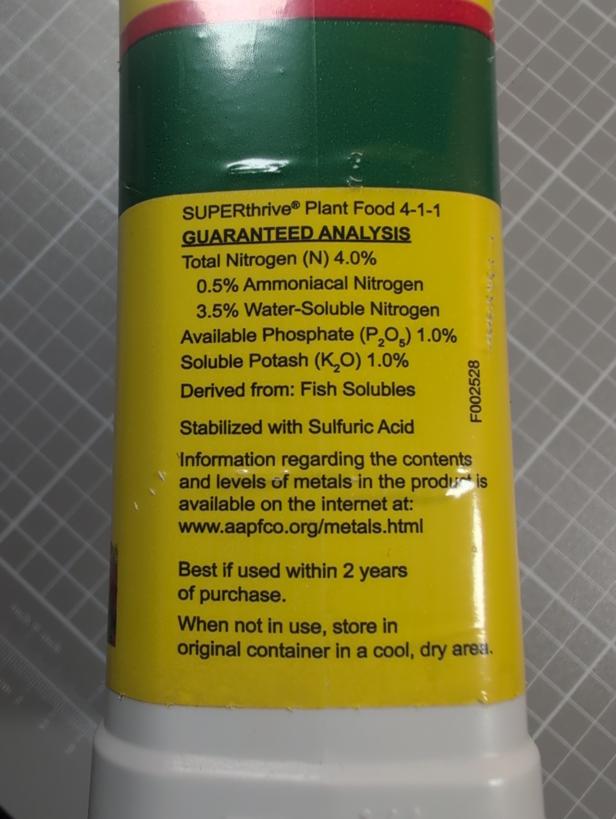 SUPERthrive Liquid Organic All Purpose Plant Food 1QT- Boost Growth and Health