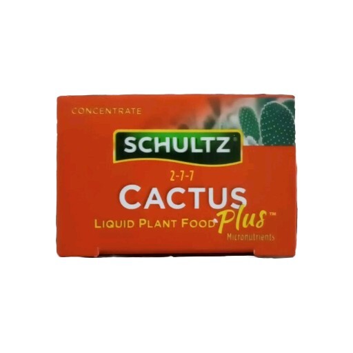 Schultz Liquid Cactus Plant Food 2-7-7 Succulents Jade Aloe Vera 4 oz. w Dropper