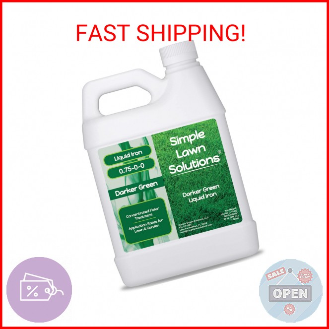 Simple Lawn Solutions – Liquid Iron Fertilizer Darker Green – Chelated Micronutr