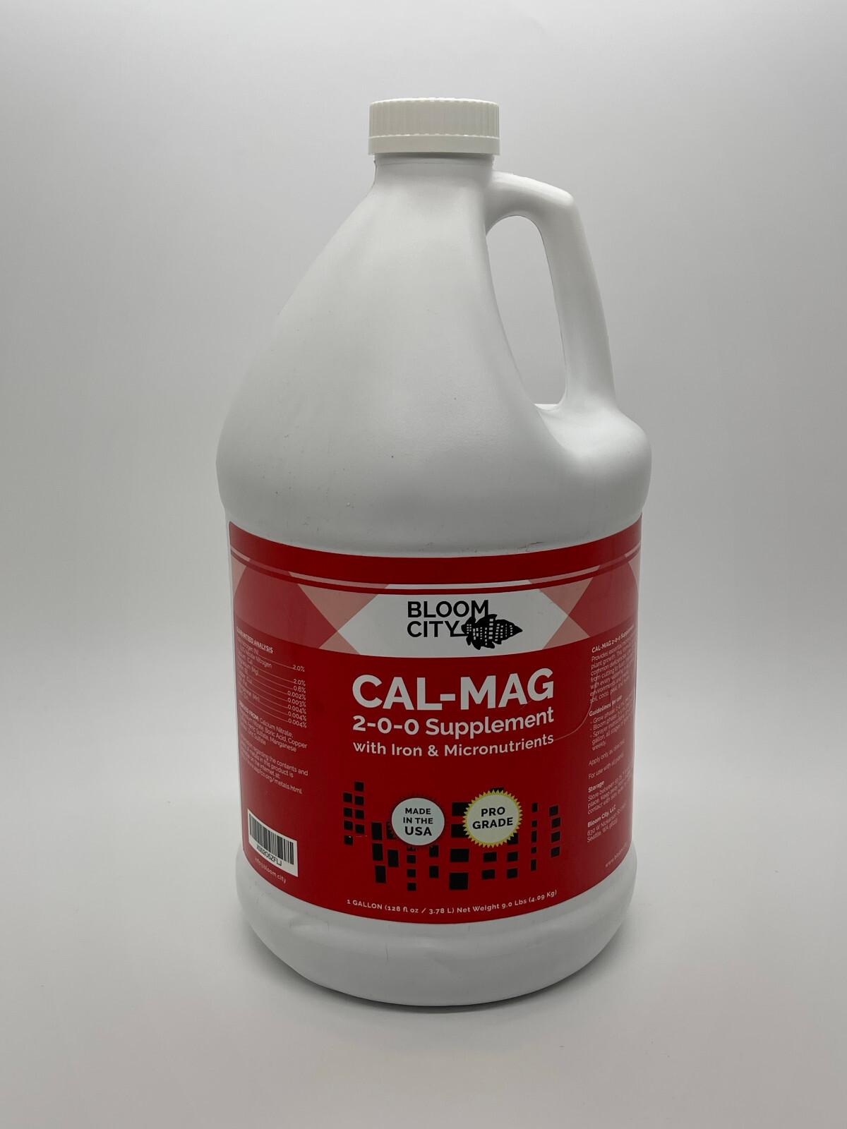 Bloom City Professional Grade Ultra Pure Cal-Mag Growing Fertilizer Gallon 128