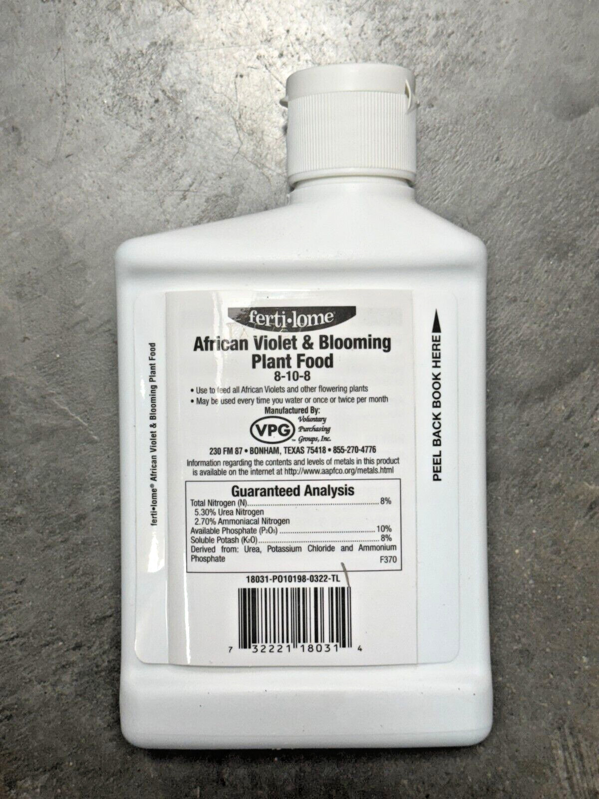 Fertilome Houseplant Hero African Violet & Blooming Plant Fertilizer, 8 fl Oz