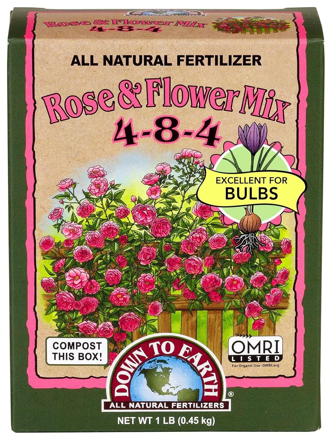 1 lb Organic Plant Food for Roses & Bulbs – Prolific Flowering Guaranteed
