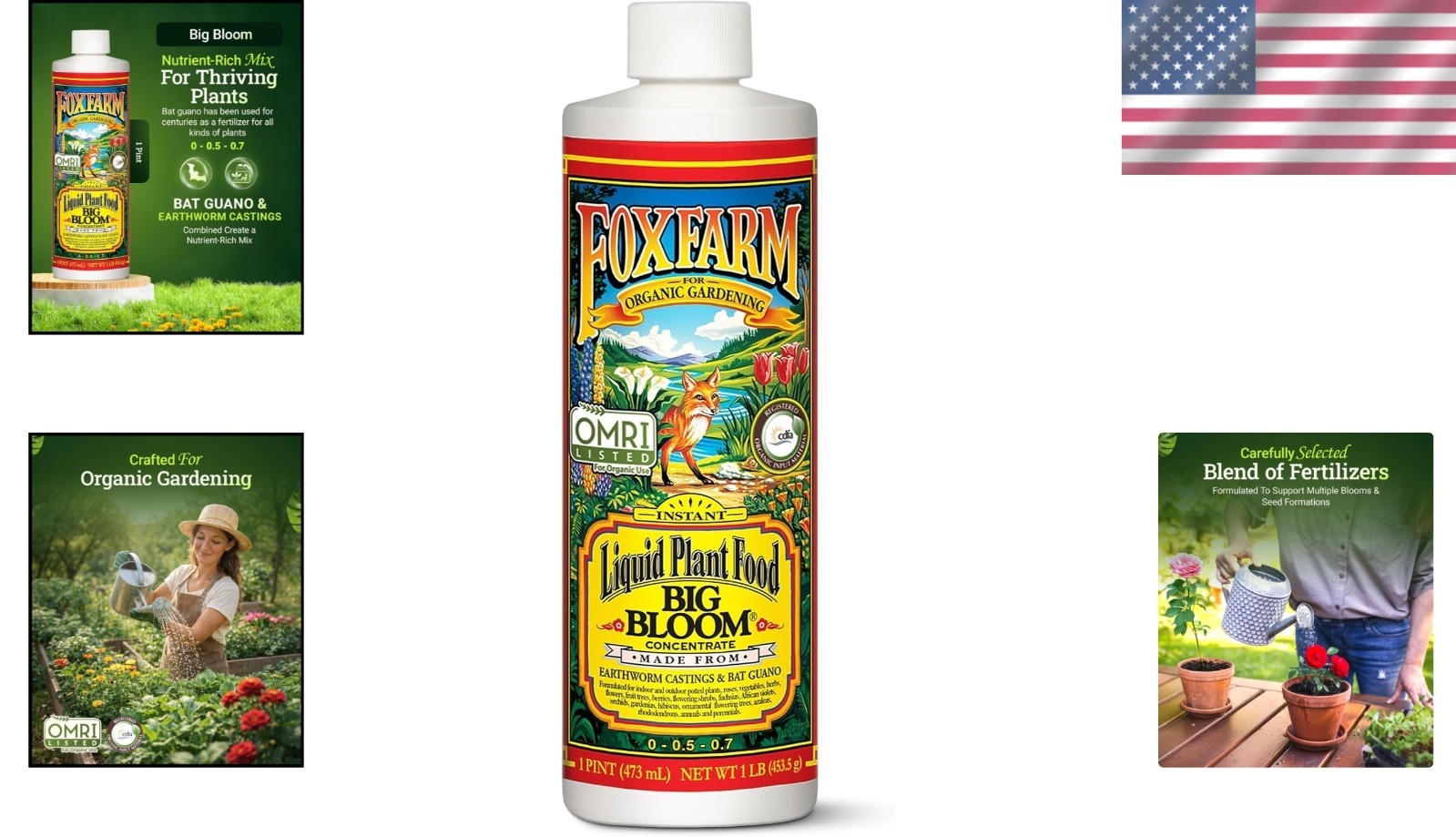 Fox Farm Big Bloom 1 Pint Organic Plant Food for Flowering & Fruiting Excellence