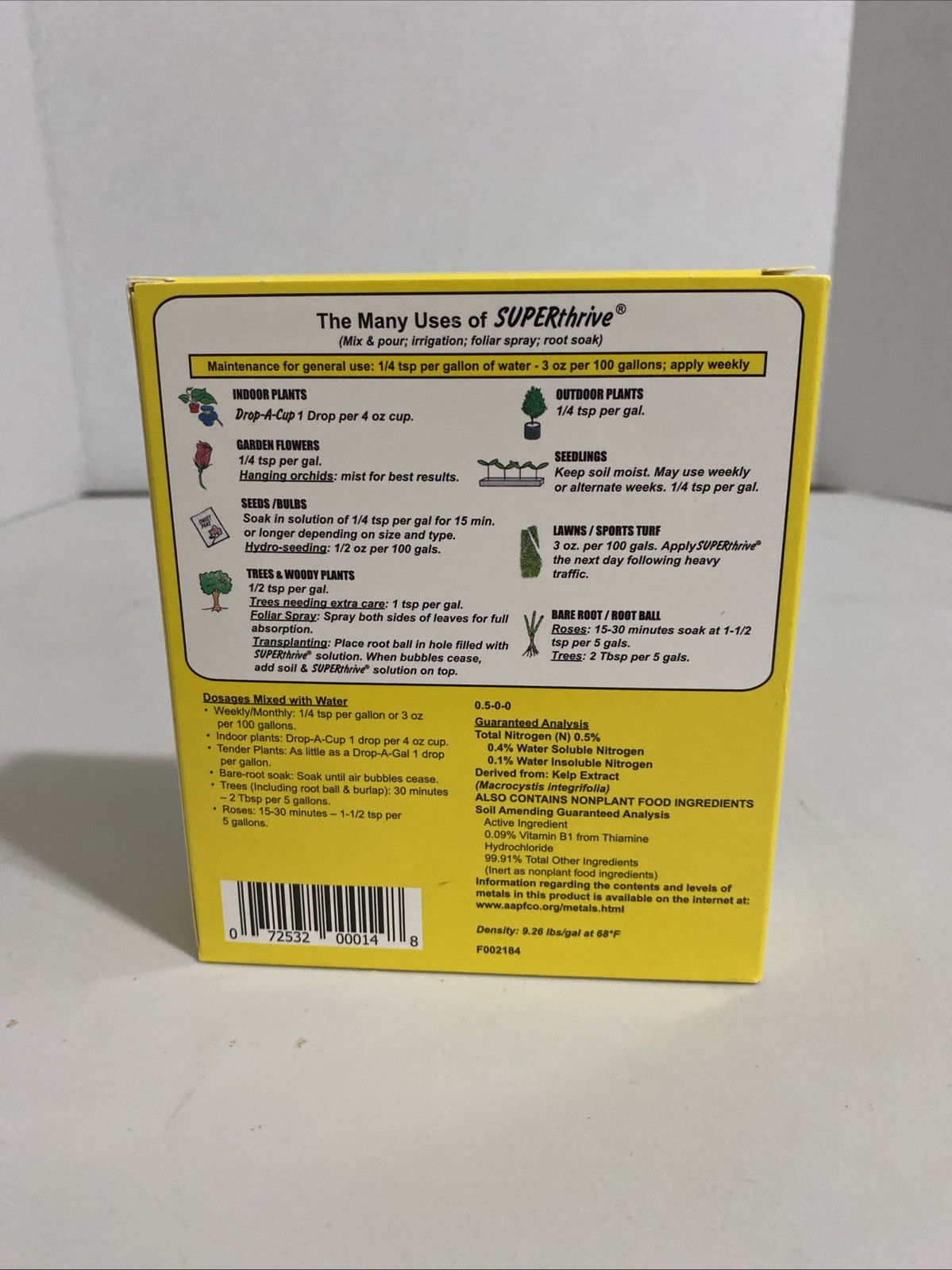 New SuperThrive 4 oz Fertilizer Plant Food Garden Vitamin Supplement