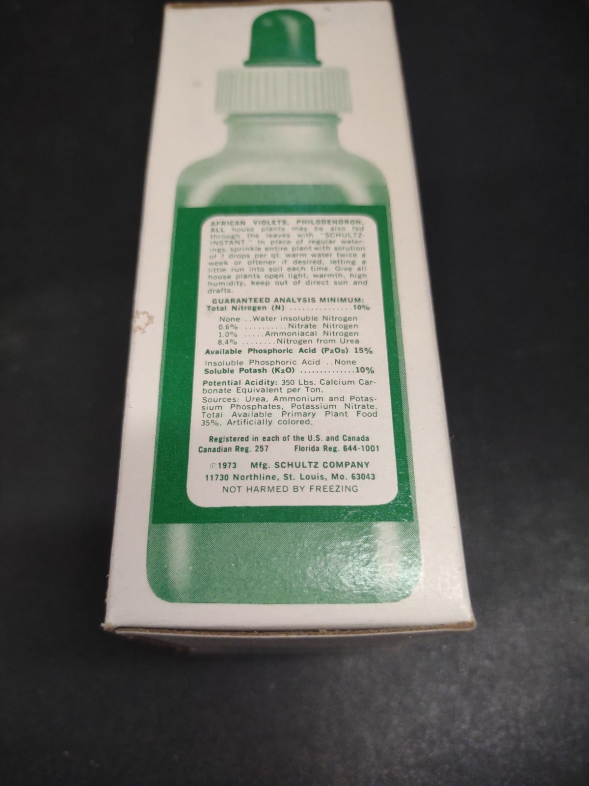1980s Vintage Schultz-Instant Liquid Plant Food, Unopened Box