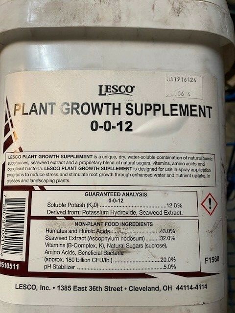 LESCO Plant Supplement Organic/Organic-Base Fertilizer 0-0-12 – 8 lb