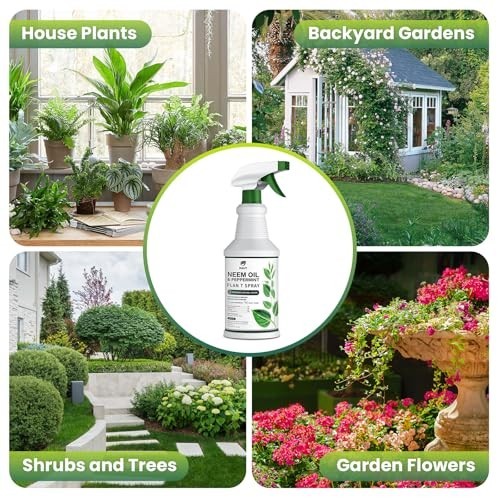 Neem Oil Spray for Plants with Peppermint Oil, Easy Ready to Use Natural Plant