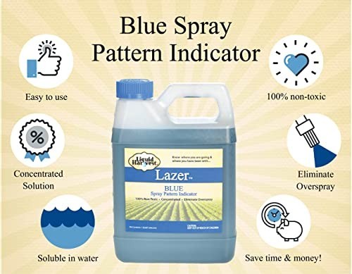Liquid Harvest Lazer Blue Spray Pattern Indicator & Non-Ionic Surfactant 32 oz