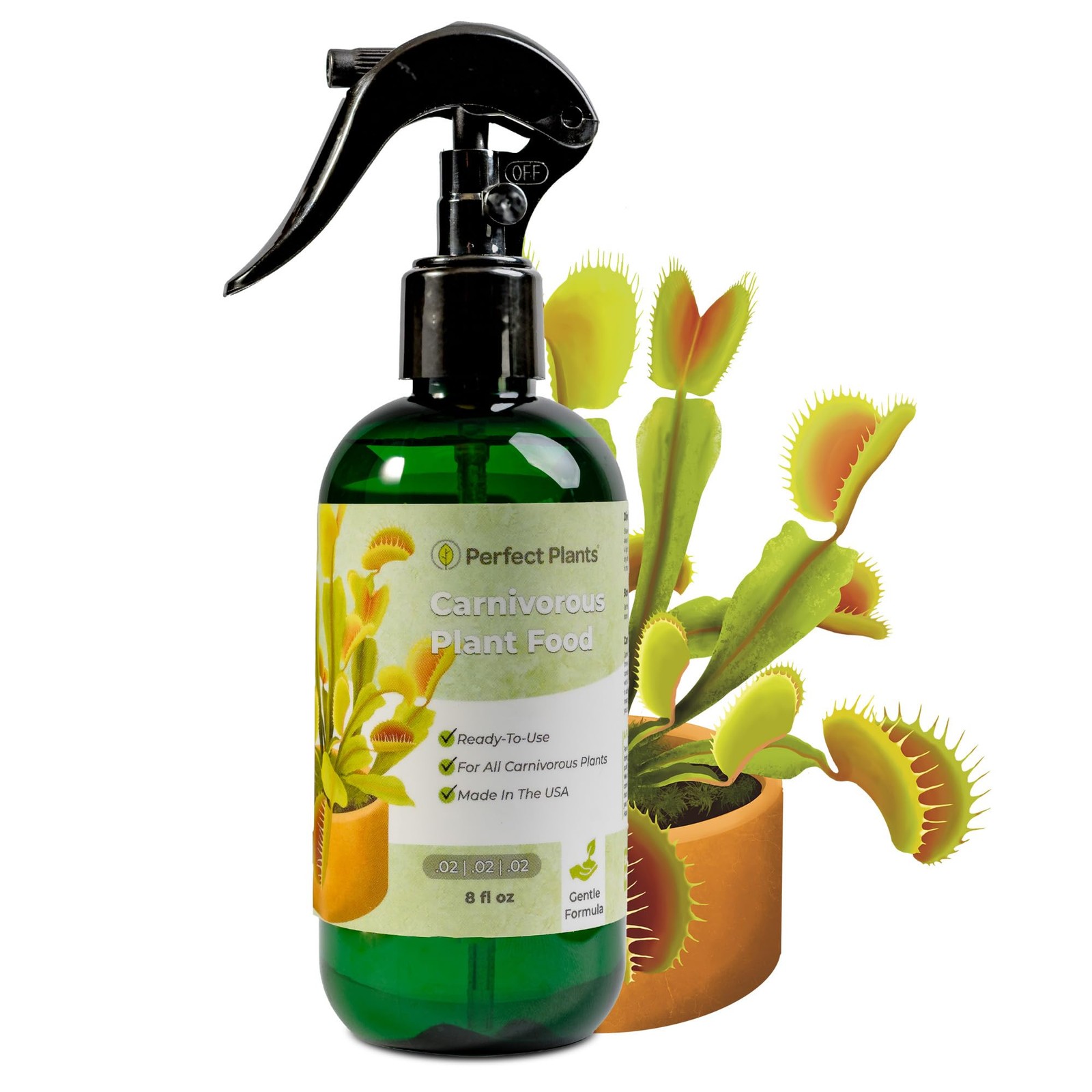 Carnivorous Plant Food Spray for Venus Fly Trap & More | 8oz Foliage Mist