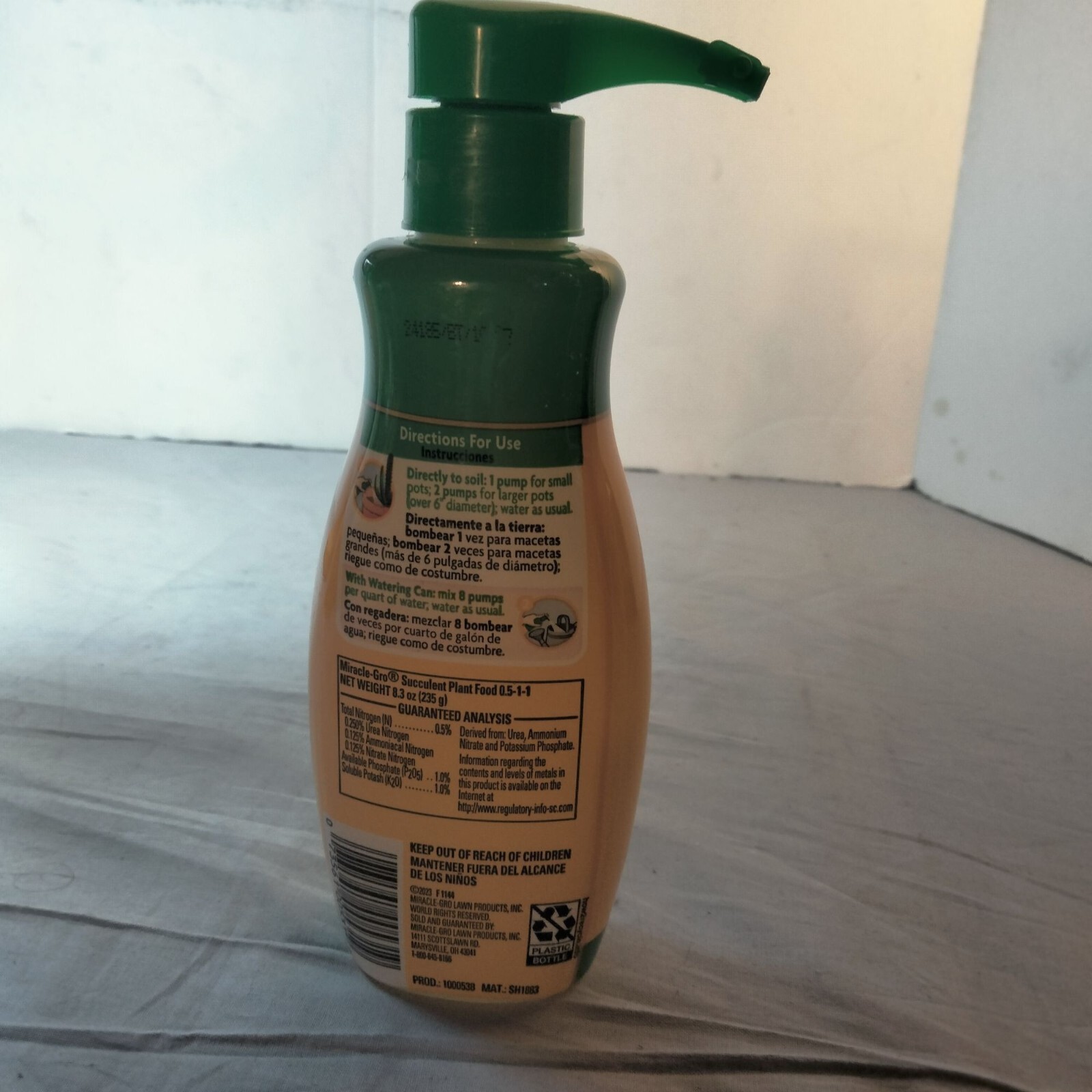 Miracle Gro Succulent Liquid Plant Food 8 Oz Pump