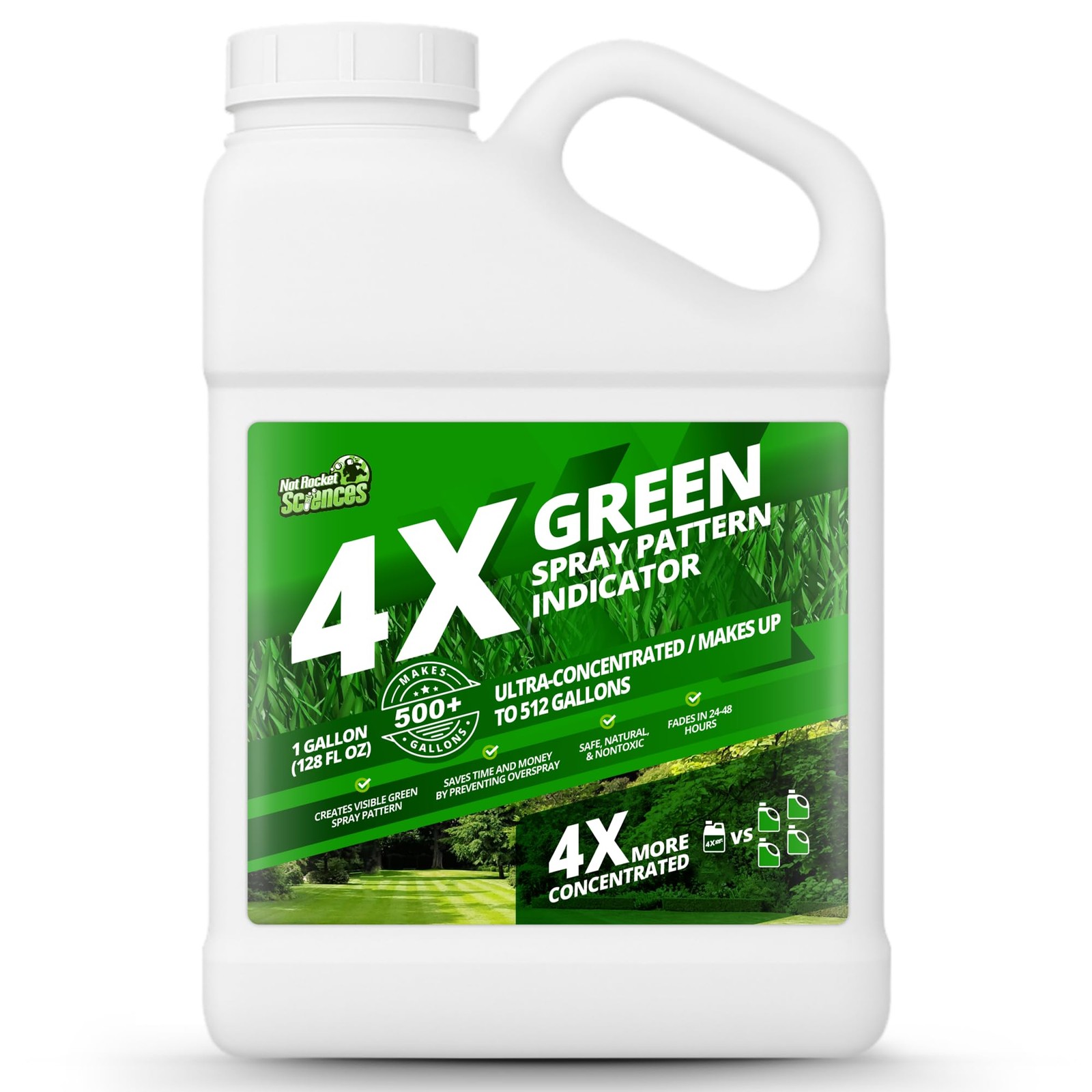 4X Green Spray Dye Concentrate 1 Gallon Makes 512 Gallons for Lawn Marking