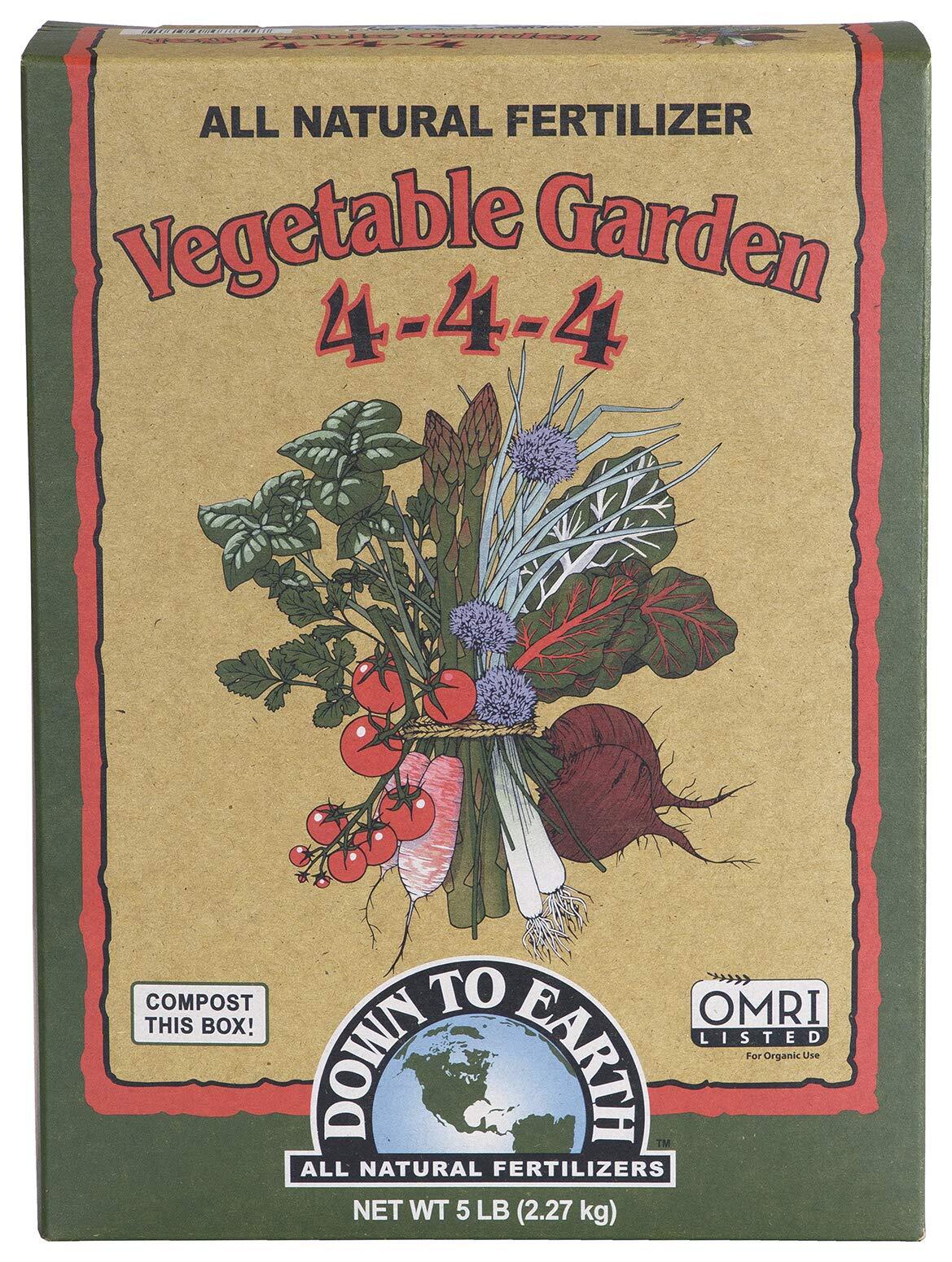 Down to Earth Organic Vegetable Garden Fertilizer 4-4-4 5lb