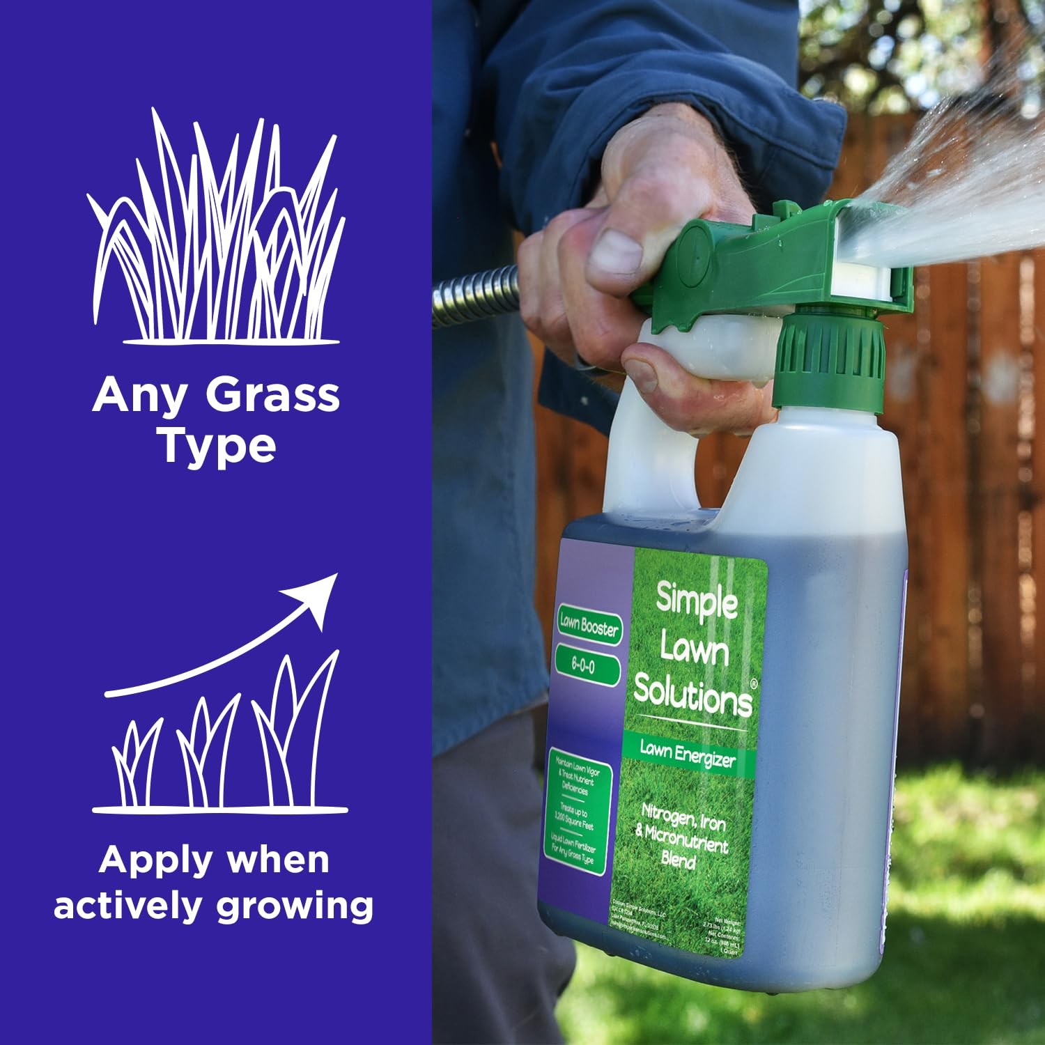 Commercial Grade Lawn Fertilizer with Iron- Liquid Fertilizer Spray- Nitrogen…