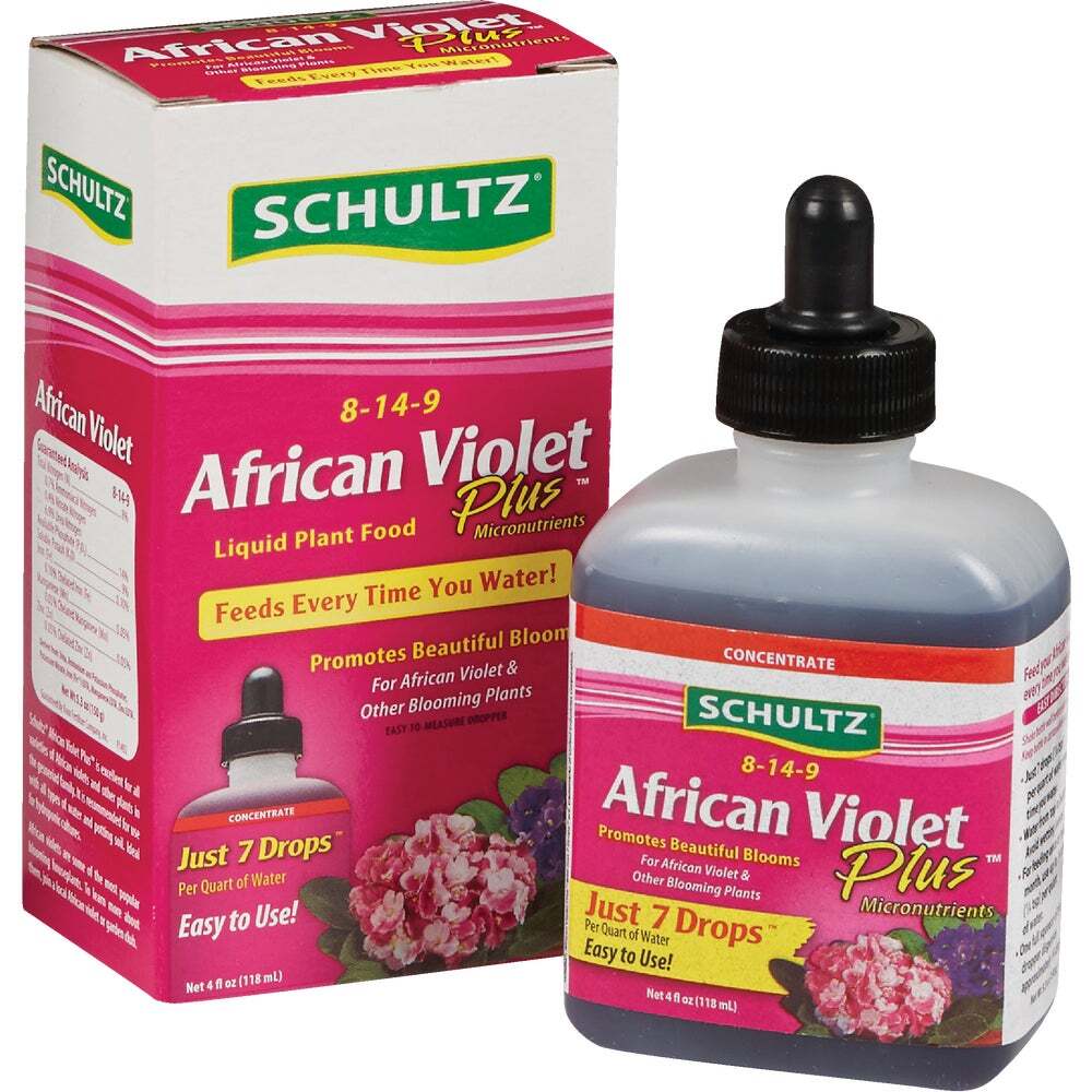 Schultz SPF44900 African Violet Plus Liquid Plant Food Fertilizer 4 ounce