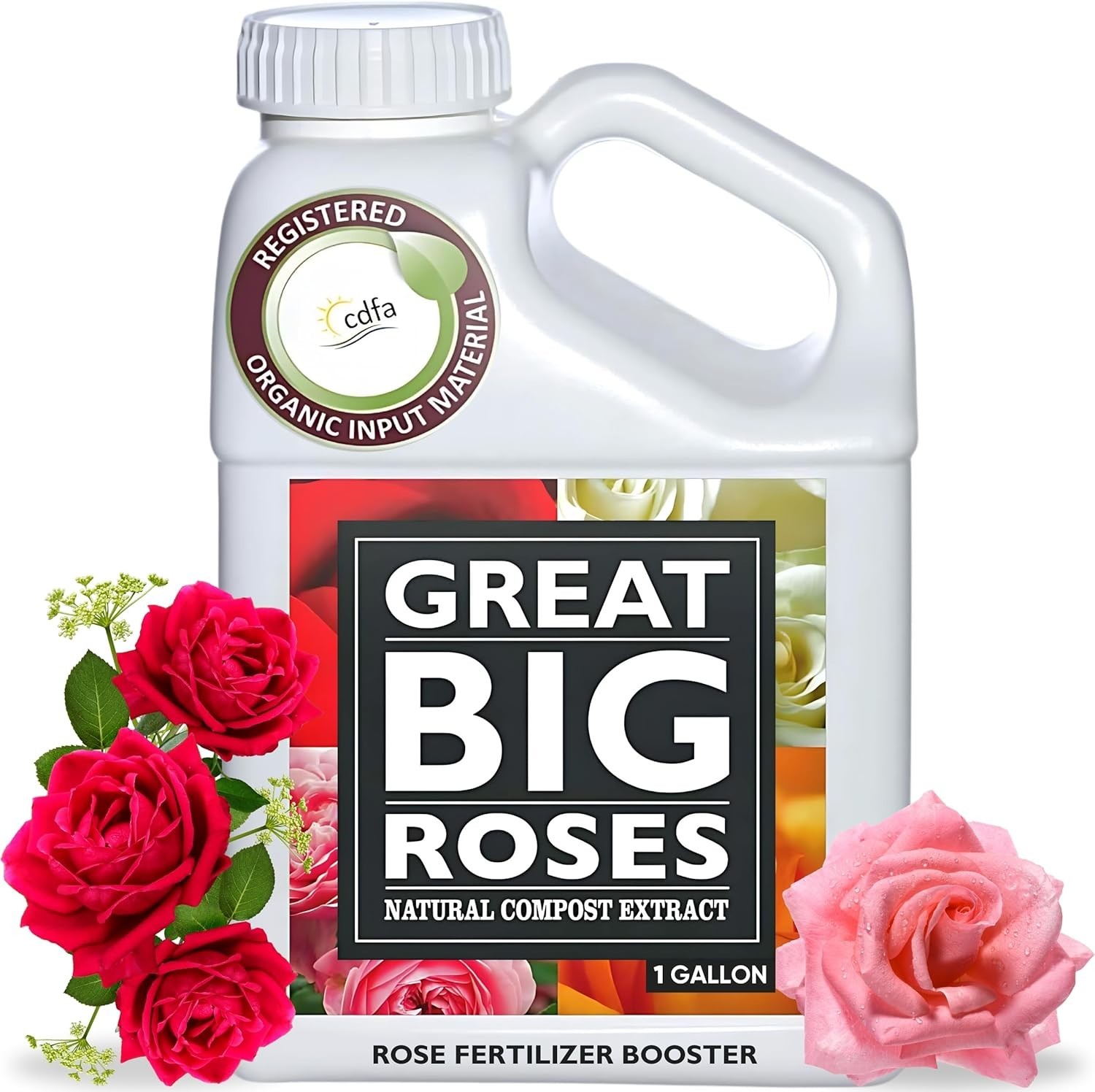 Great Big Roses 1 Gallon Soil Booster – Enhances Growth for Vibrant Flowers