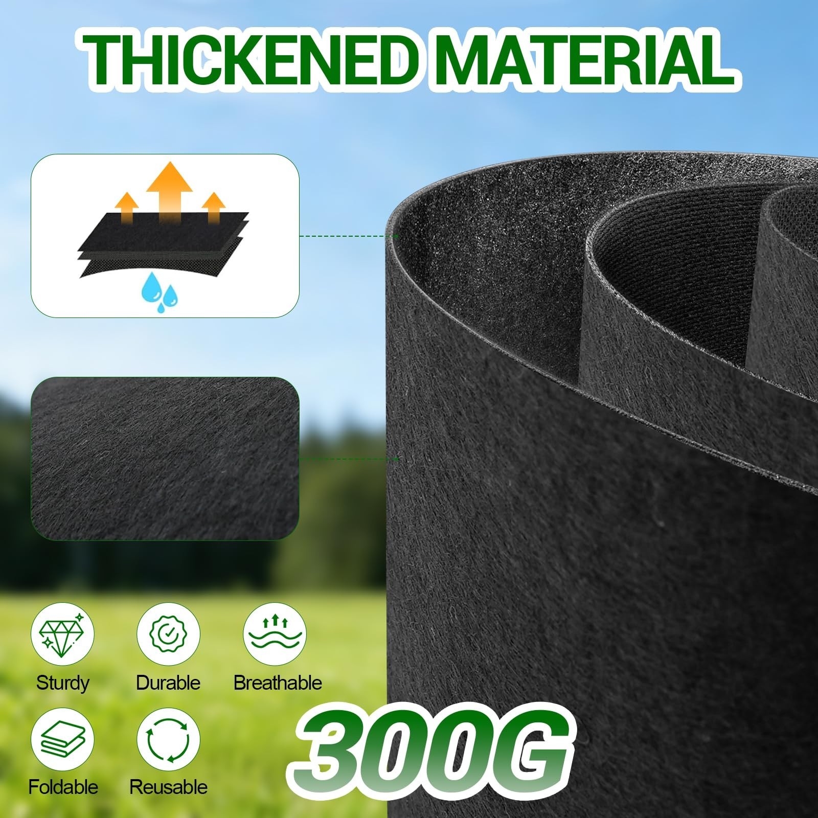5-Pack 5 Gallon Grow Bags, Thickened Aeration Fabric Pots | Heavy Duty Plant …