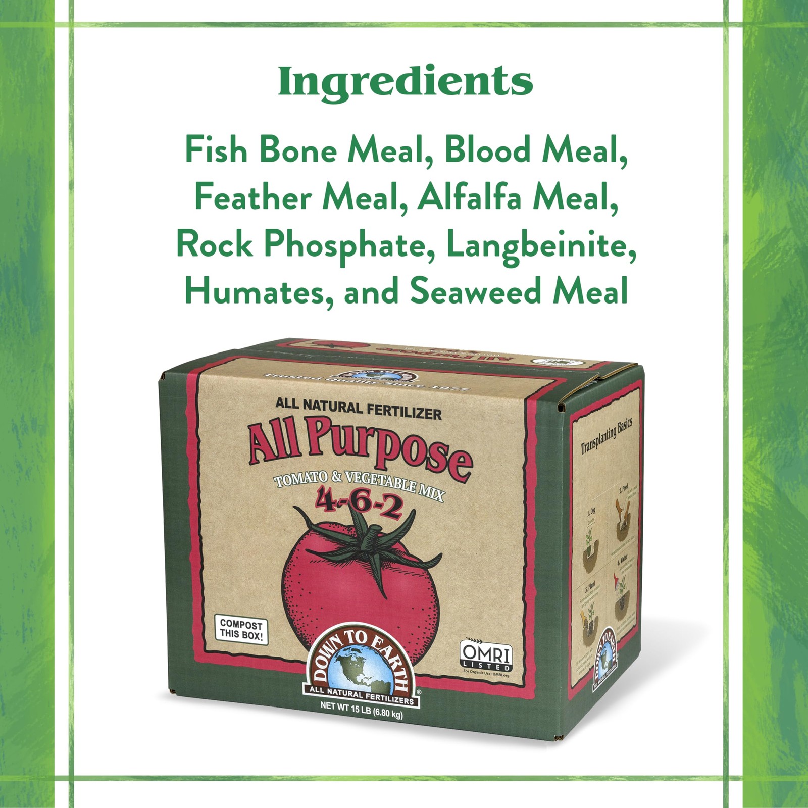 Down To Earth All Natural Fertilizers Organic All Purpose Tomato & Vegetable …