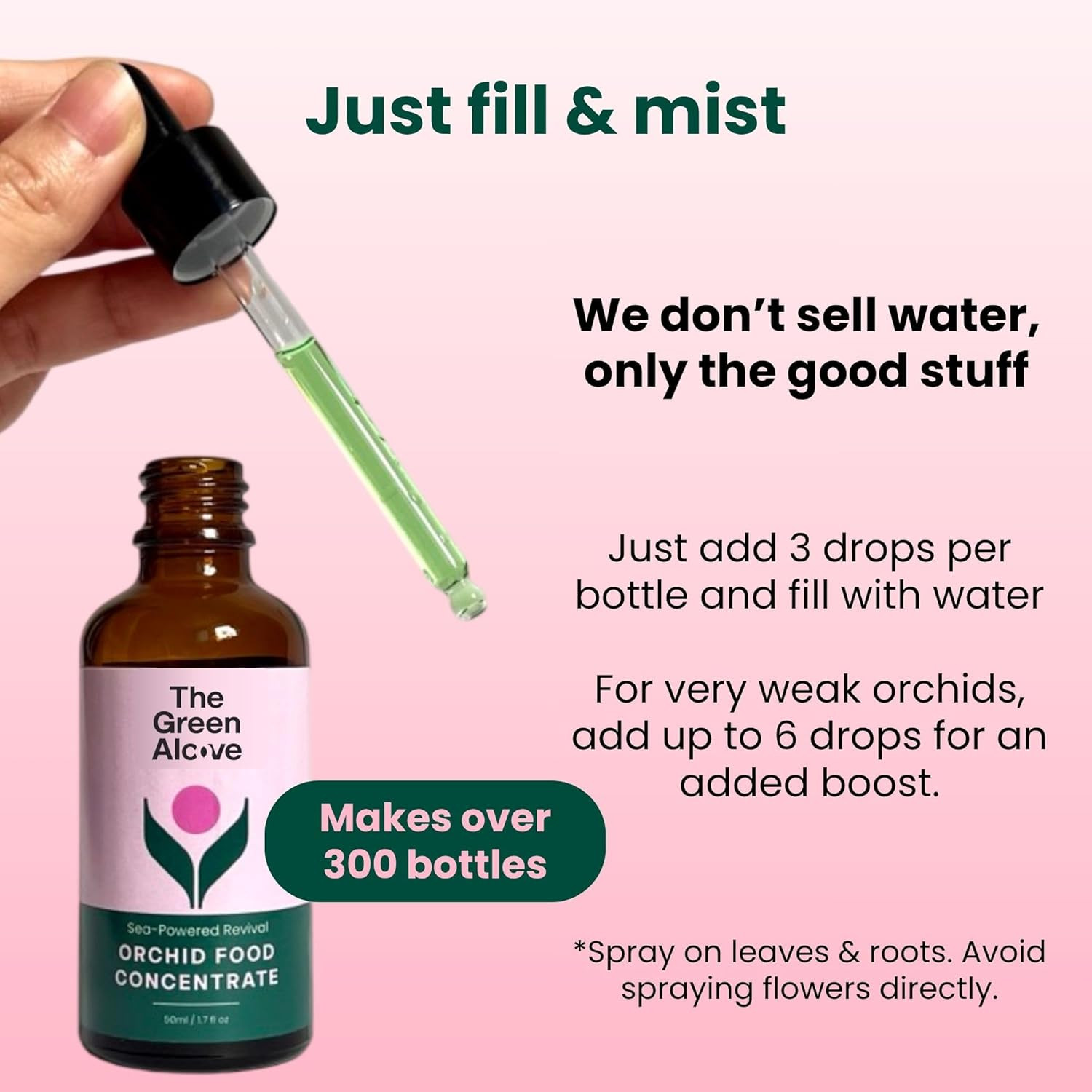 Orchid Fertilizer Spray Kit | Orchid Food Spray for Blooming & Root Health, Enri