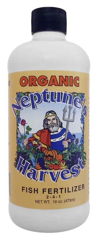 Neptune’s Harvest HF118 Organic 2-4-1 Hydrolyzed Fish Fertilizer Conc. 18 oz
