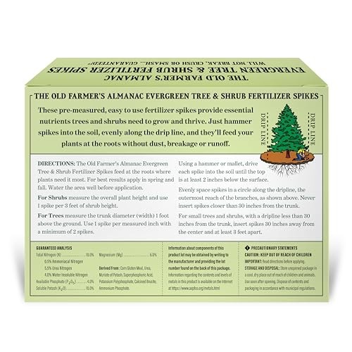 Fertilizer Spikes 12 Count 10-4-10 NPK Evergreen Tree And Shrub Plant Food