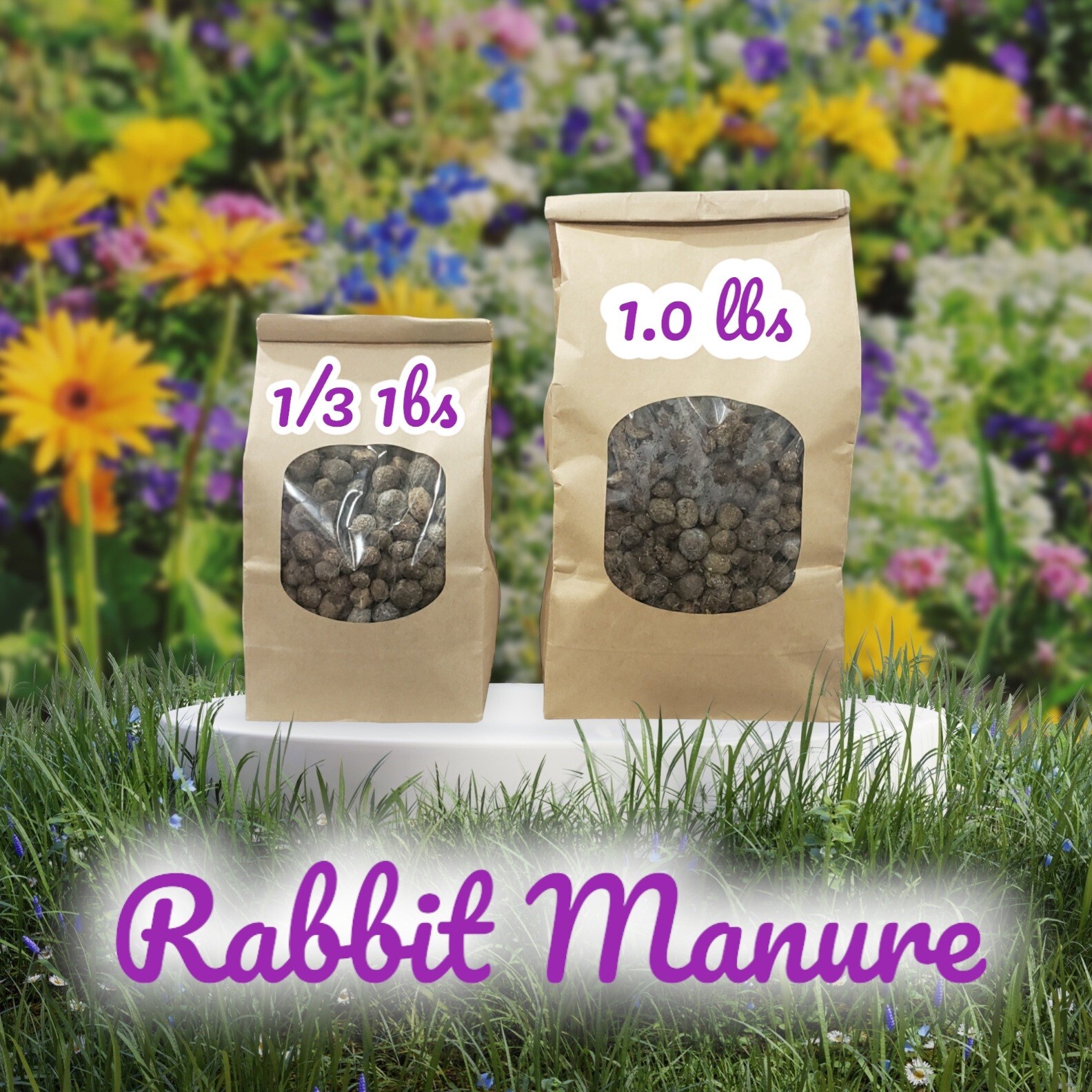 1/3 Lb Rabbit Manure NO STRAW or HAY – Fertilizer Poop Compost Pooh High Quality