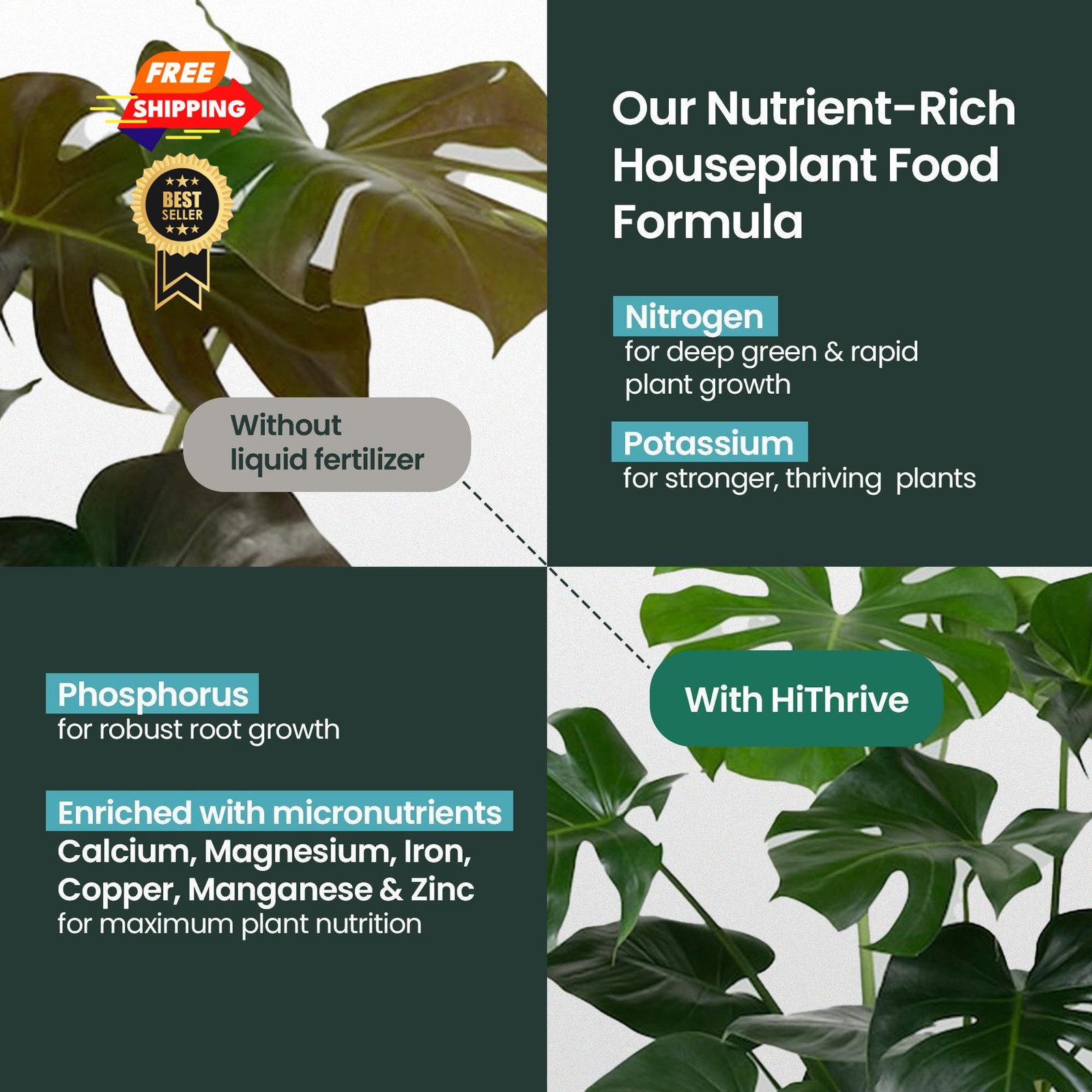 16oz Houseplant Fertilizer, All Purpose Indoor Plant Food – 16 oz (1 Pint)
