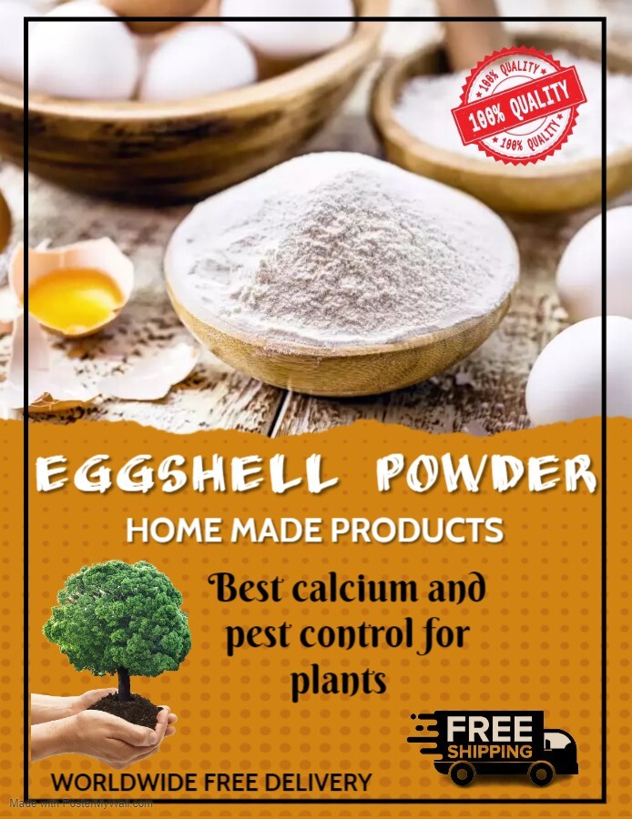 100g,250g,500g Eggshell powder perfect calcium and pest control for plants.
