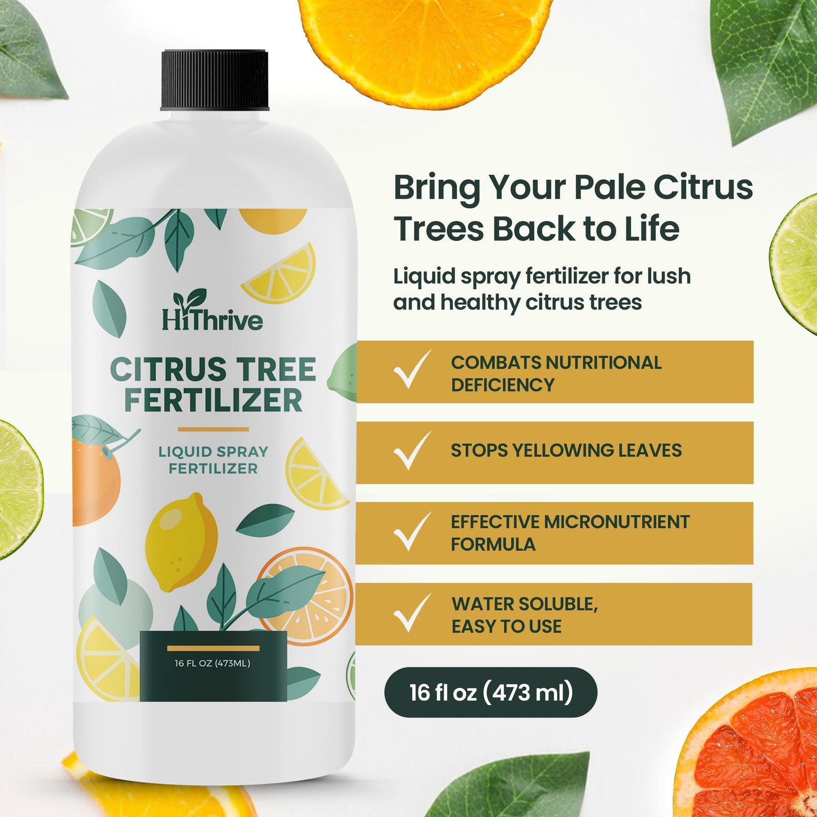 16oz Citrus Fertilizer & Fruit Tree Fertilizer – Makes 32 Gallons of Tree Foo…