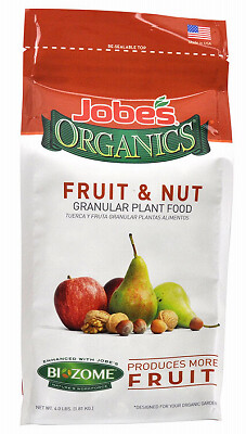 Jobe’s 09227 Organics Fruit & Nut Granular Fertilizer With Biozome, 4-6-6, 4