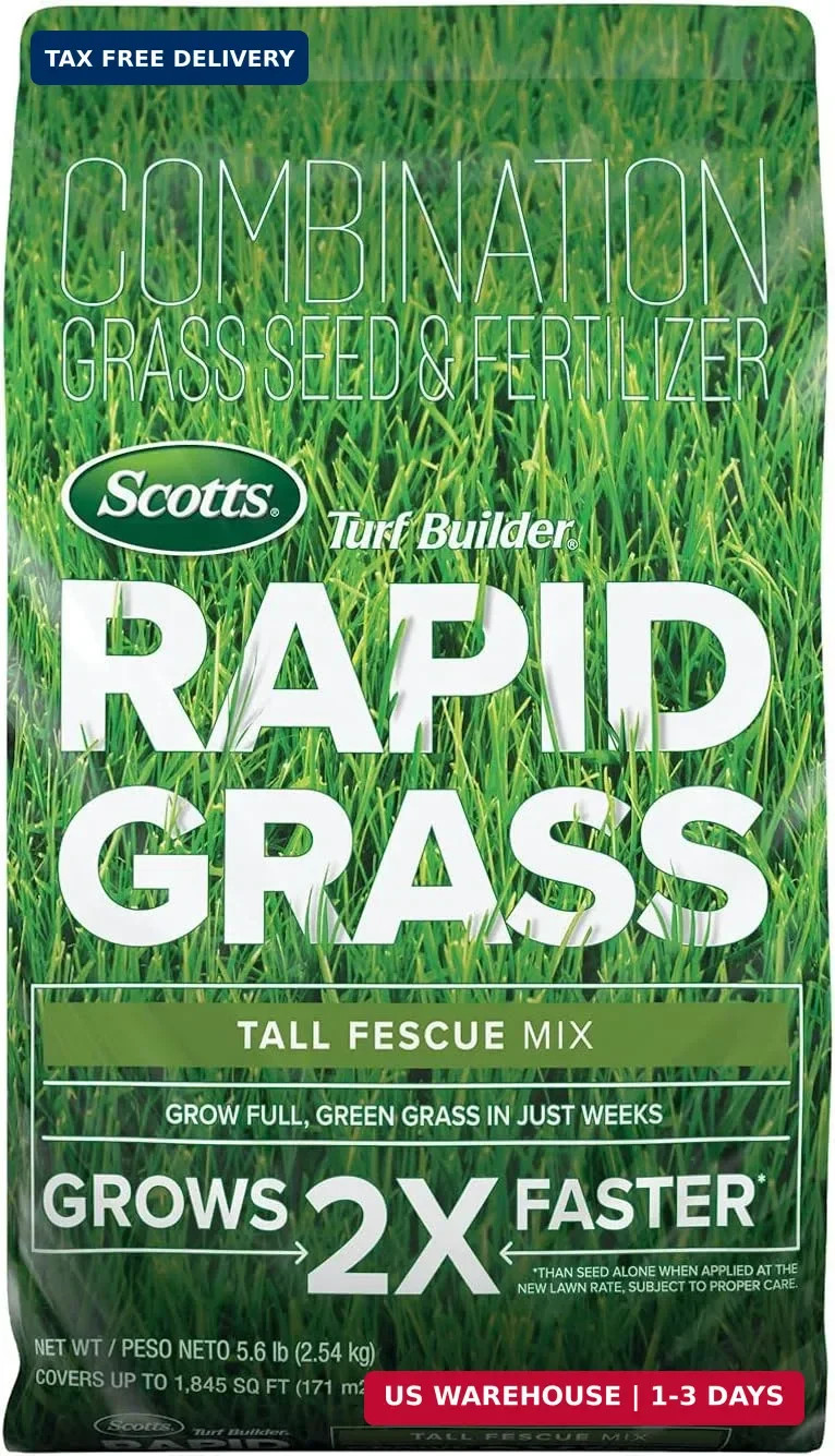 Turf Builder Rapid Grass Tall Fescue Mix – Combination Grass Seed and Fer