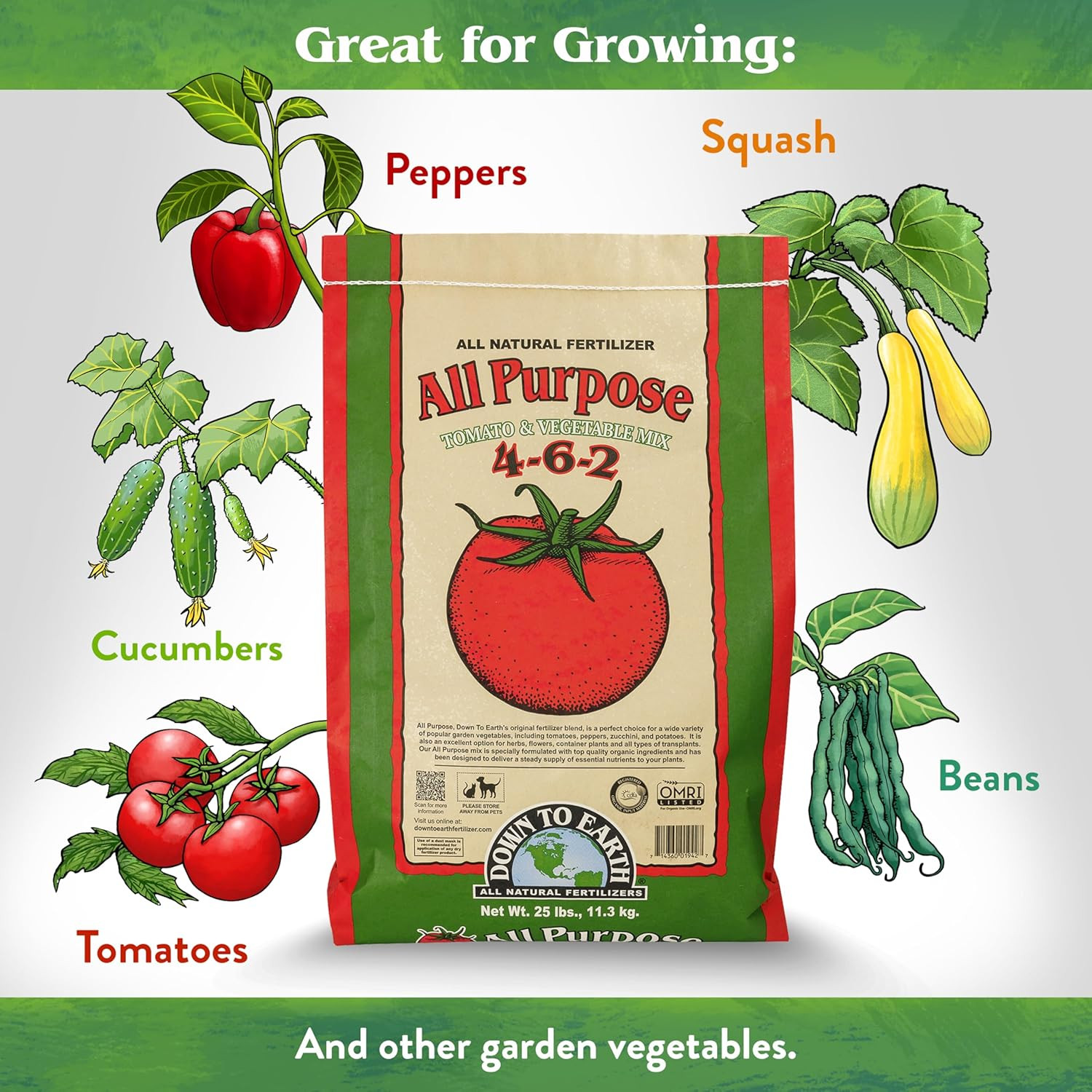 Down to Earth All Natural Fertilizers Organic All Purpose Tomato & Vegetable Mix
