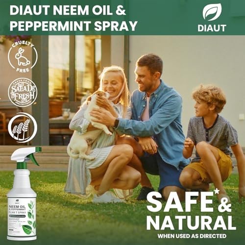 Neem Oil Spray for Plants with Peppermint Oil, Easy Ready to Use Natural Plant