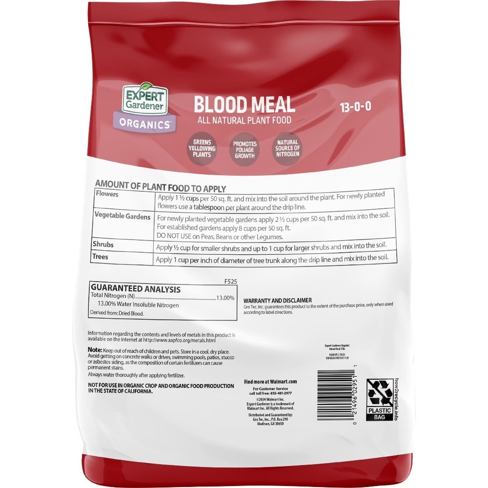 Blood Meal Fertilizer 13-0-0 Plant Food 3 lb Natural Nitrogen Source
