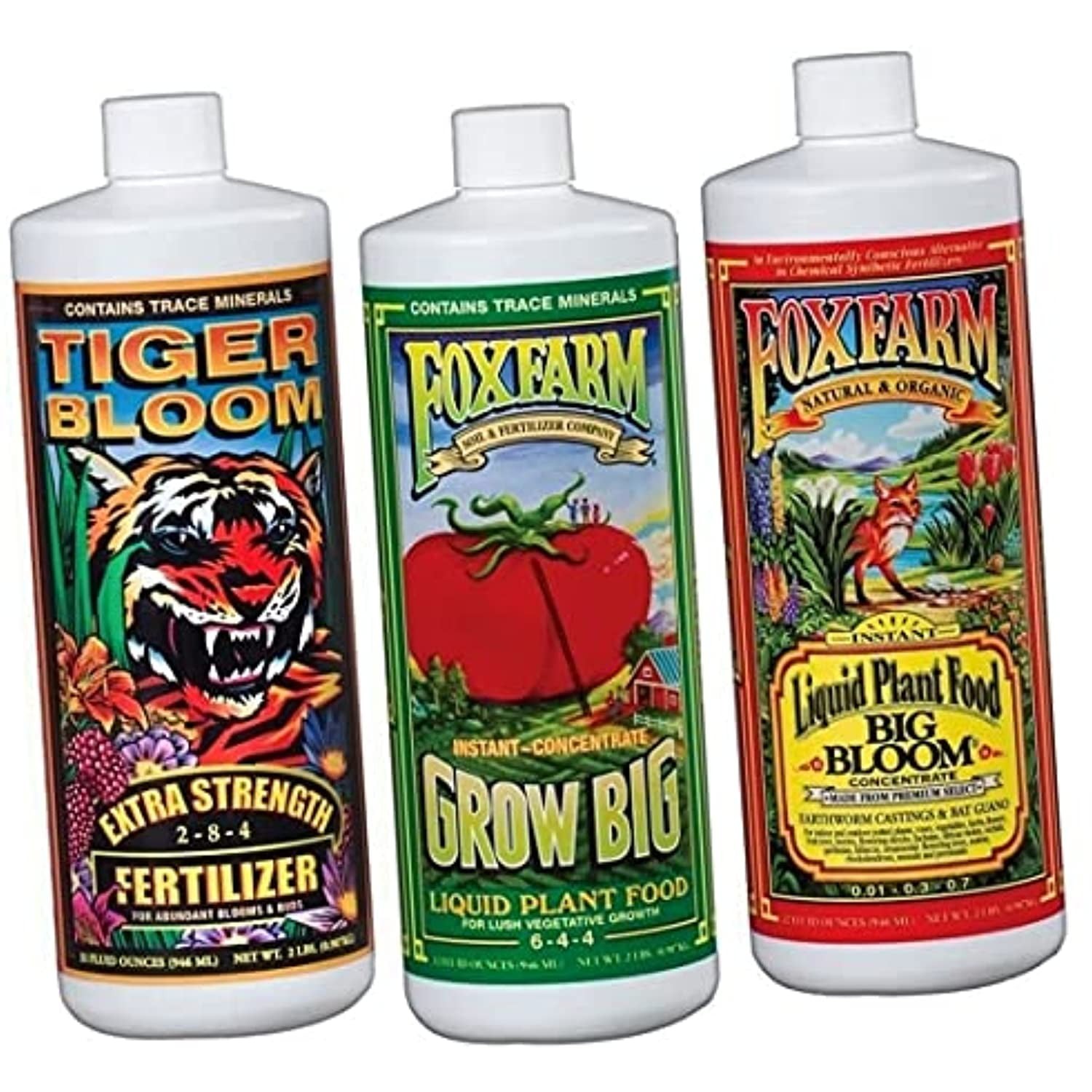 Fox Farm Liquid Nutrient Trio Soil Formula (Big Bloom, Grow Big, Tiger Bloom) 1