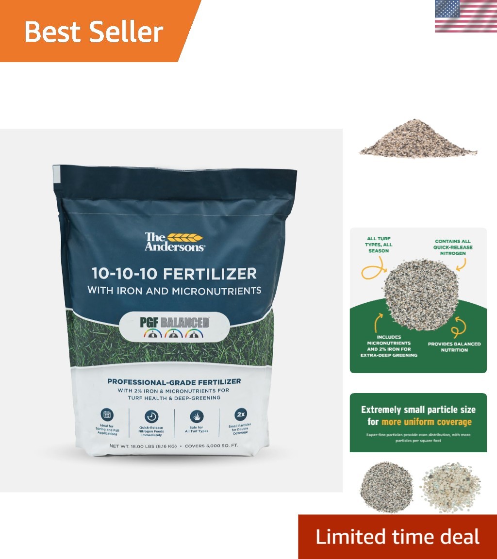 10-10-10 Fertilizer with Micronutrients and Iron 288 oz for Lawn Garden