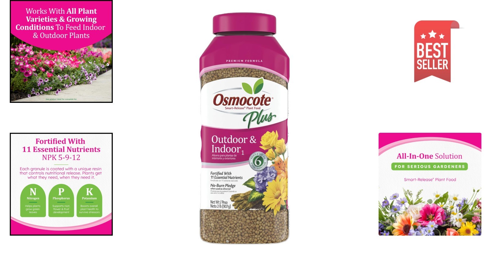 Smart-Release Plant Food: 2 lbs Granular Fertilizer for Indoor & Outdoor Plants