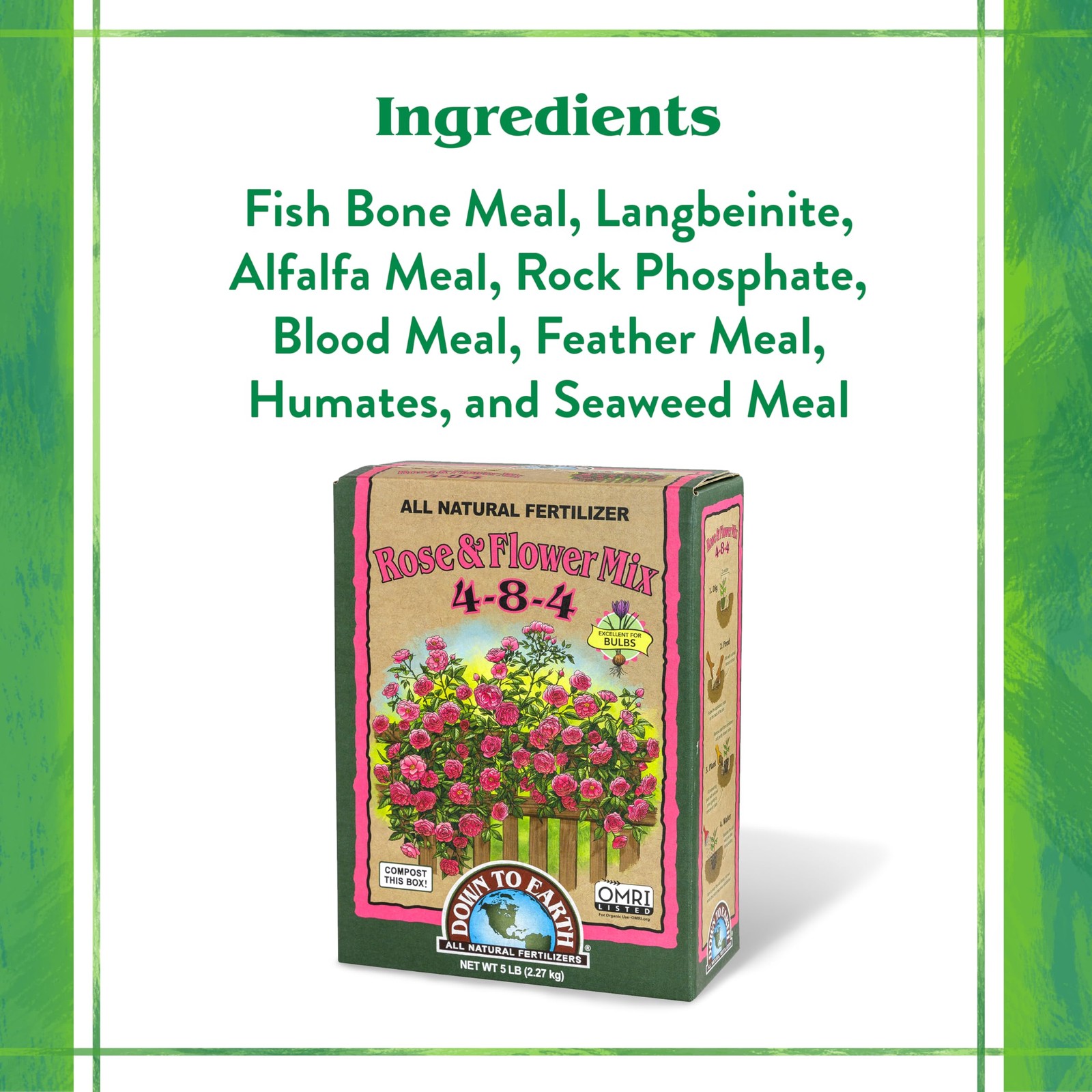 Organic Rose & Flower Mix – Plant Food for Roses, Bulbs, Flowers and Ornament…