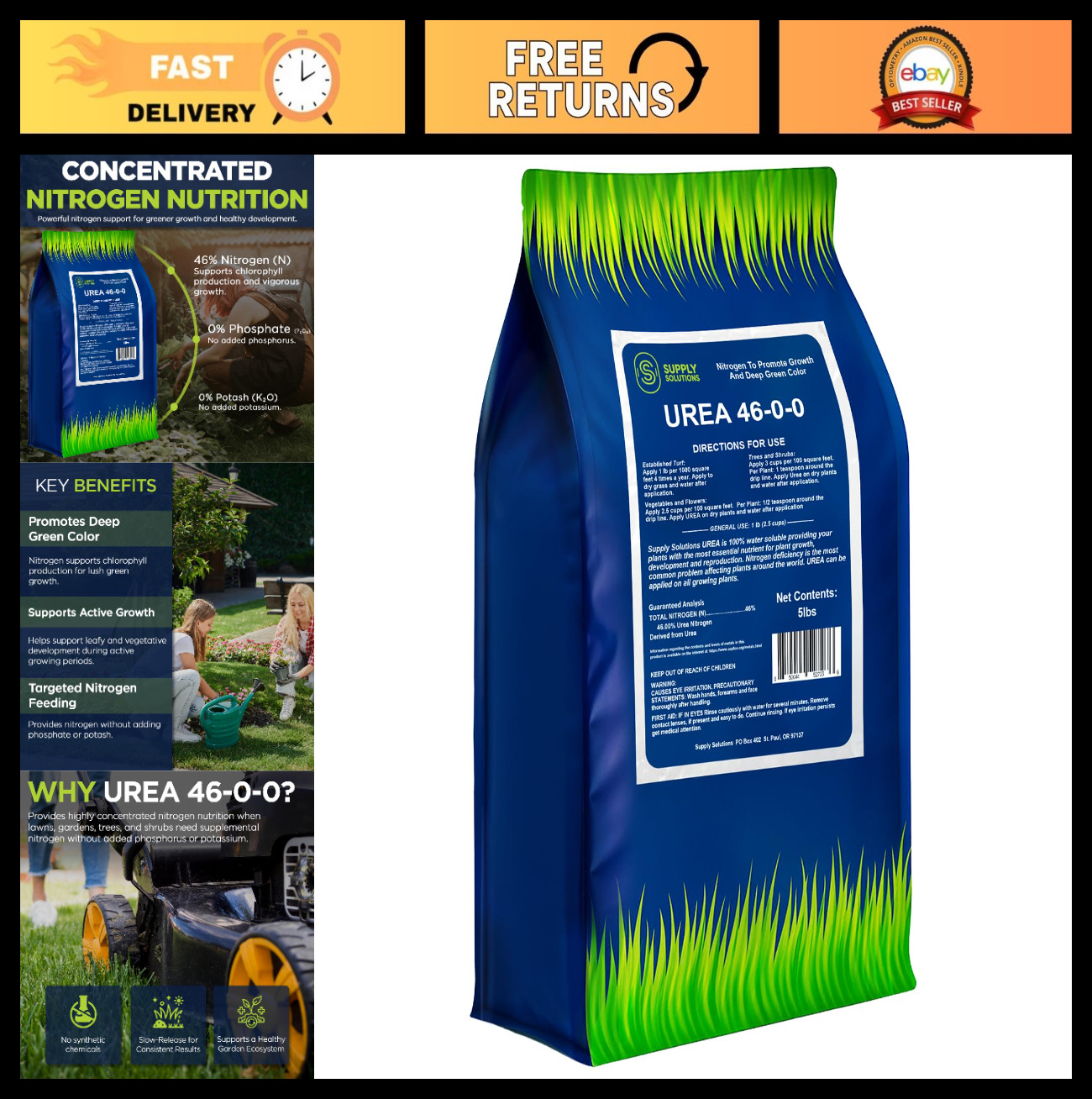 High-Performance Urea 46-0-0 Nitrogen Fertilizer for Lush Growth & Deep Green Co