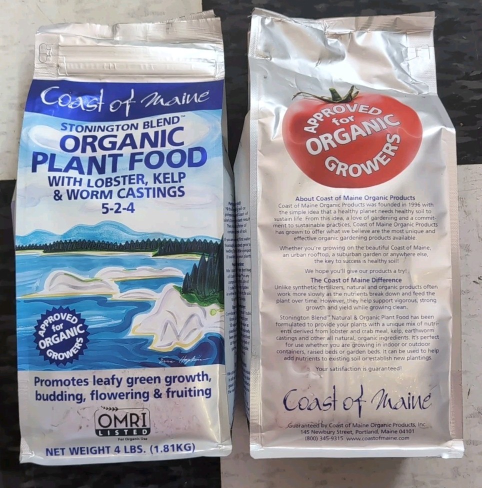 Coast of Maine ( 5-2-4 ) Stonington Blend Plant Food, 4lbs, 2 Pack