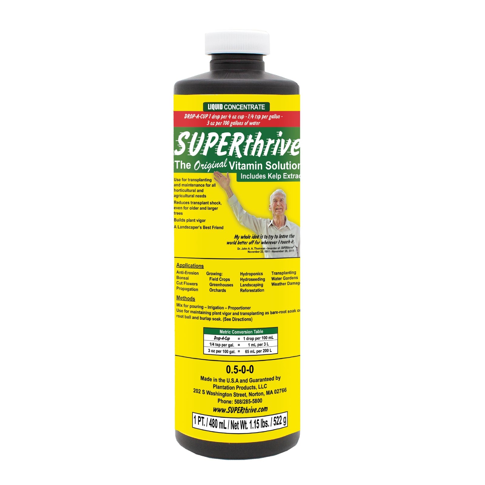 SUPERthrive Plant Vitamin Solution, 1 Pint 1 Pint, Multi