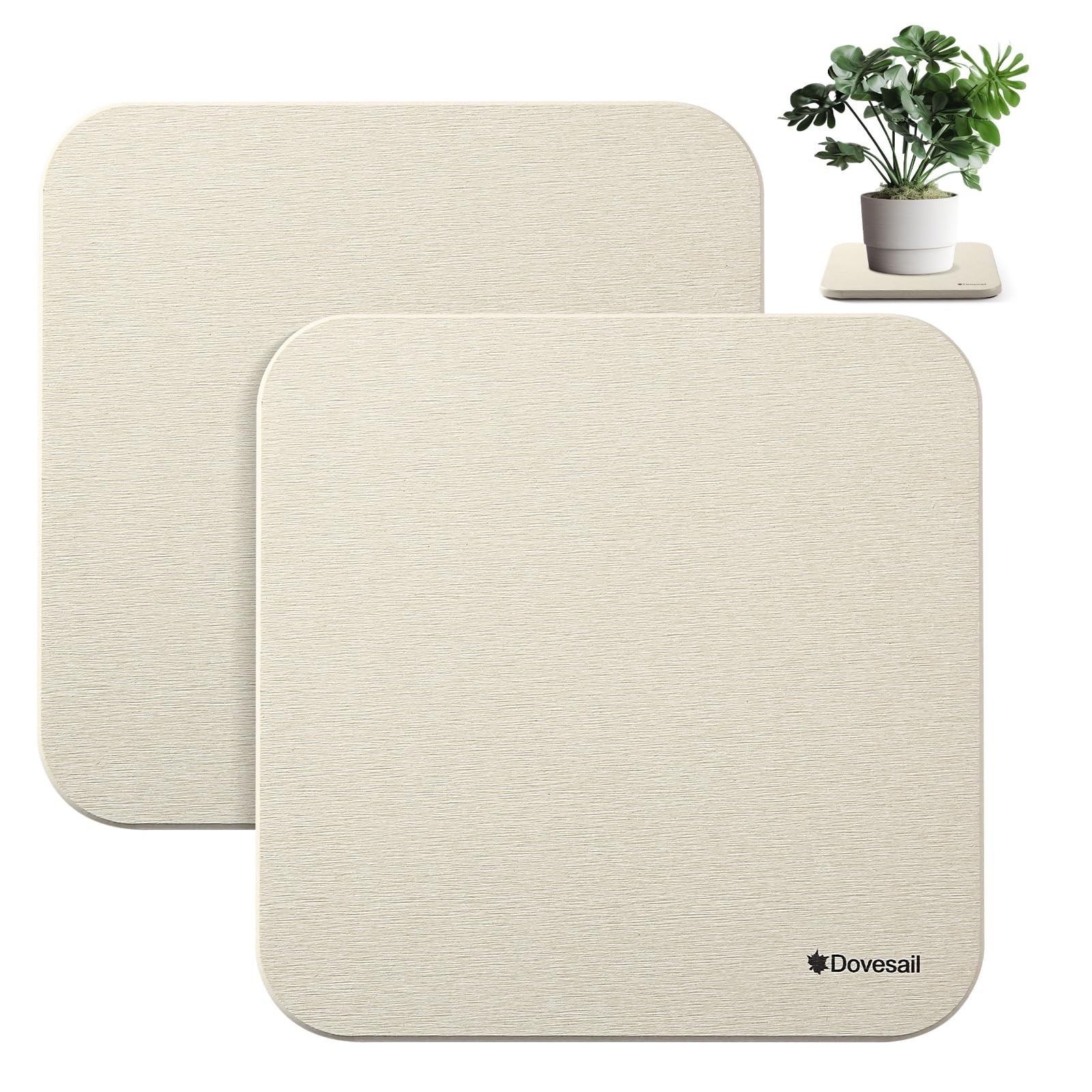 Plant Saucer, 12″ Instantly Dry Diatomaceous Earth Stone Prevents Moisture Bu…