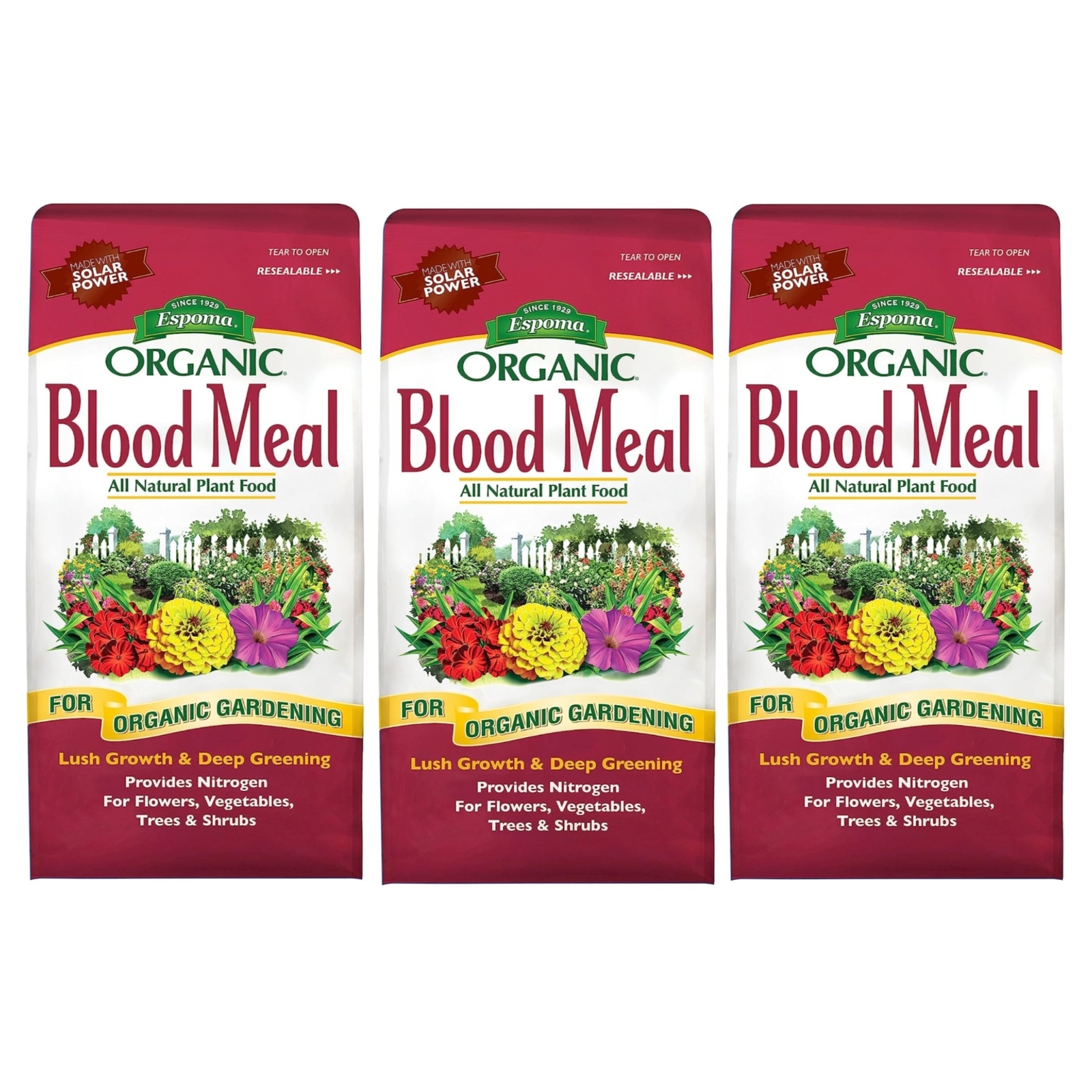 Espoma Organic 12-0-0 Blood Meal for Nitrogen, 3lb (Pack of 3)
